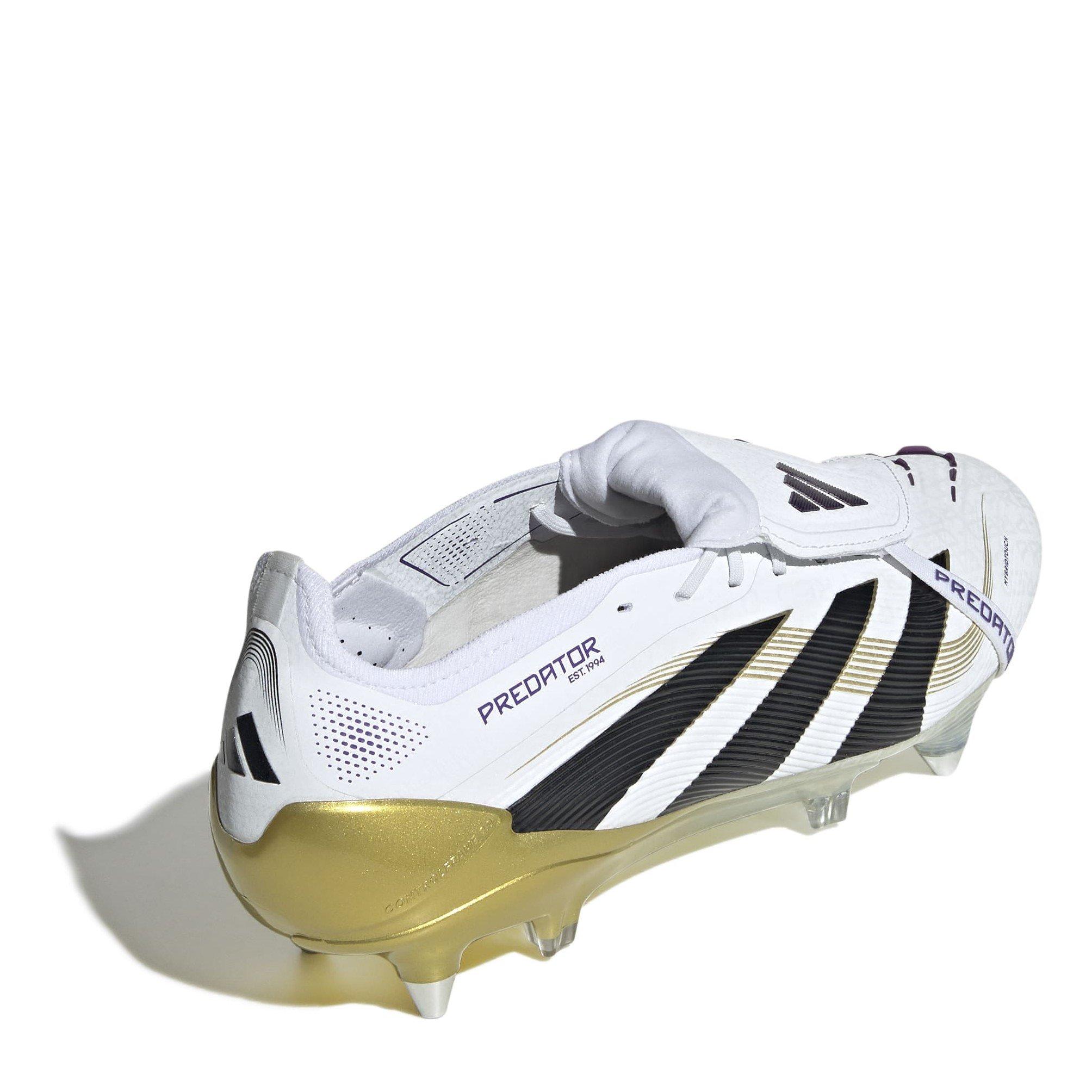 Wit/Zwart/Goud - adidas - Predator Elite Fold-Over Tongue Adults Soft Ground Football Boots - 4