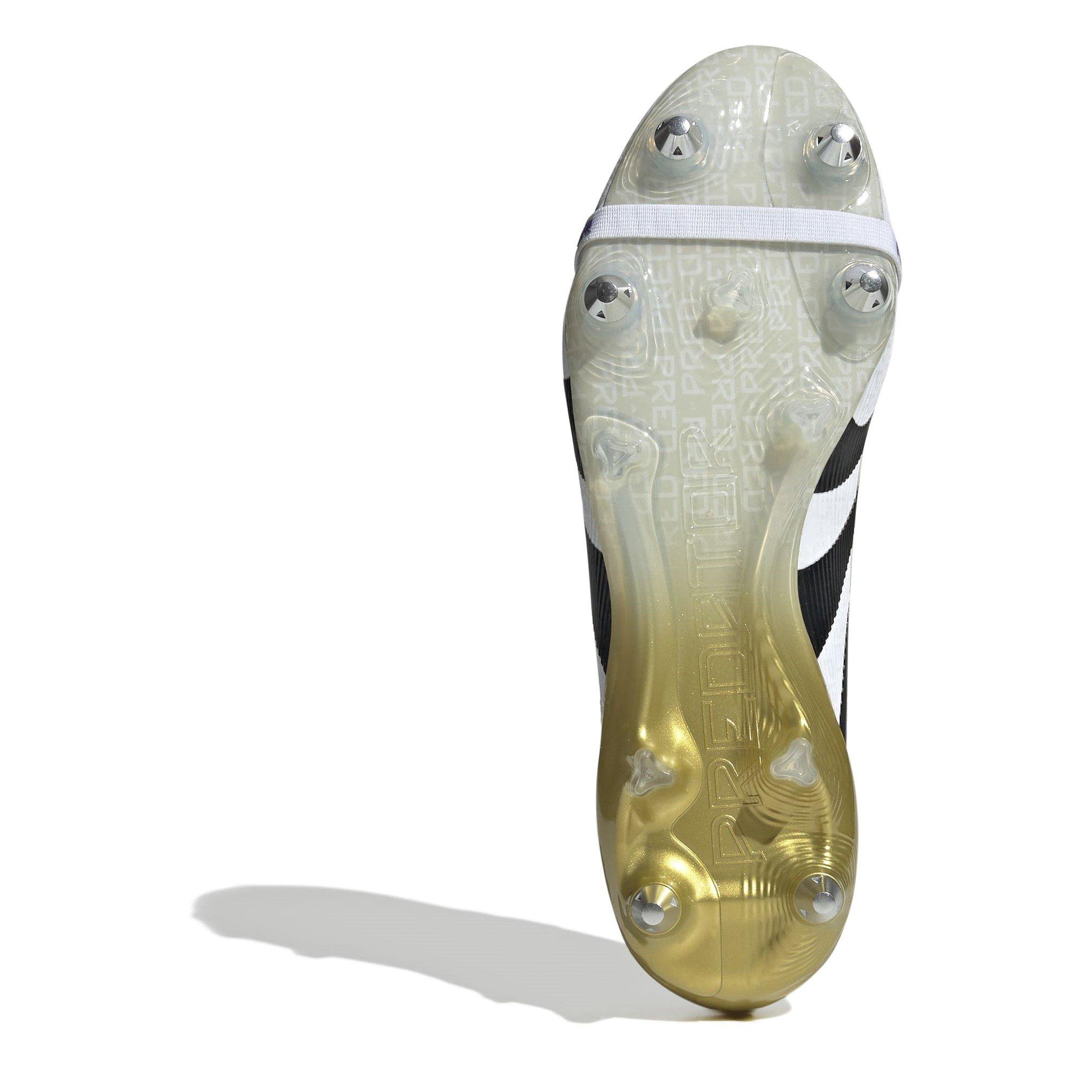 Wit/Zwart/Goud - adidas - Predator Elite Fold-Over Tongue Adults Soft Ground Football Boots - 6