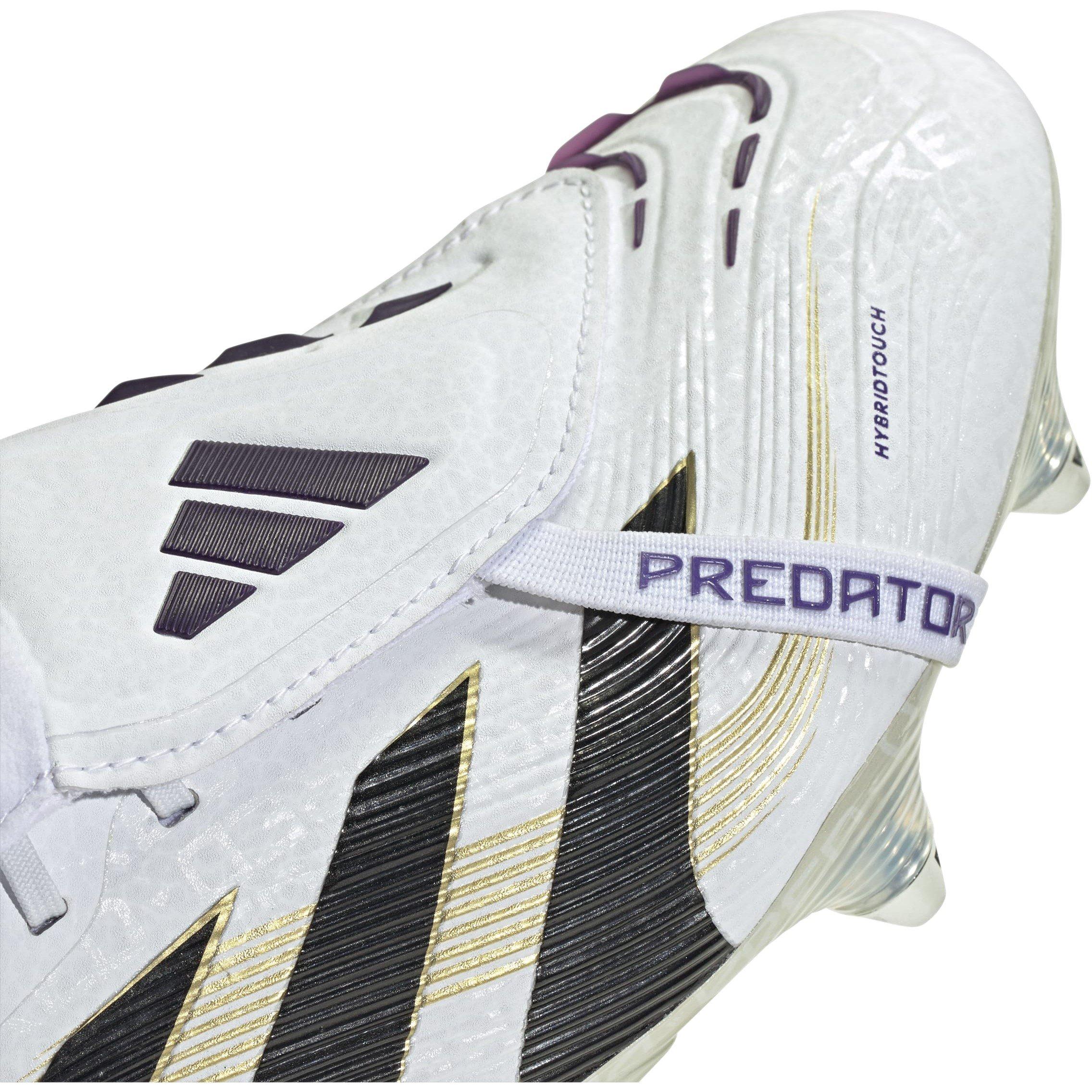 Wit/Zwart/Goud - adidas - Predator Elite Fold-Over Tongue Adults Soft Ground Football Boots - 7