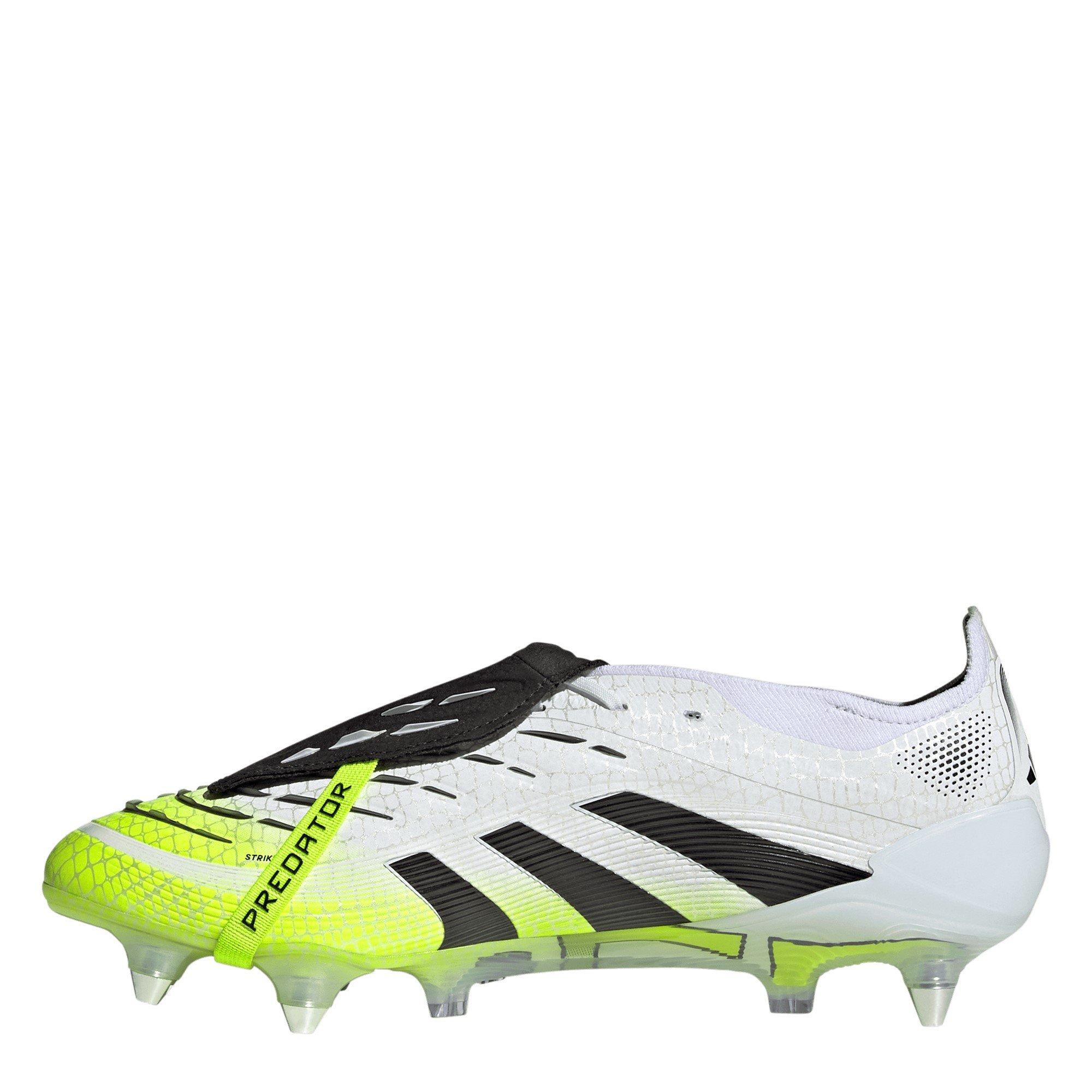 Bijelo/Crno/Limun - adidas - Predator Elite Fold-Over Tongue Adults Soft Ground Football Boots - 2