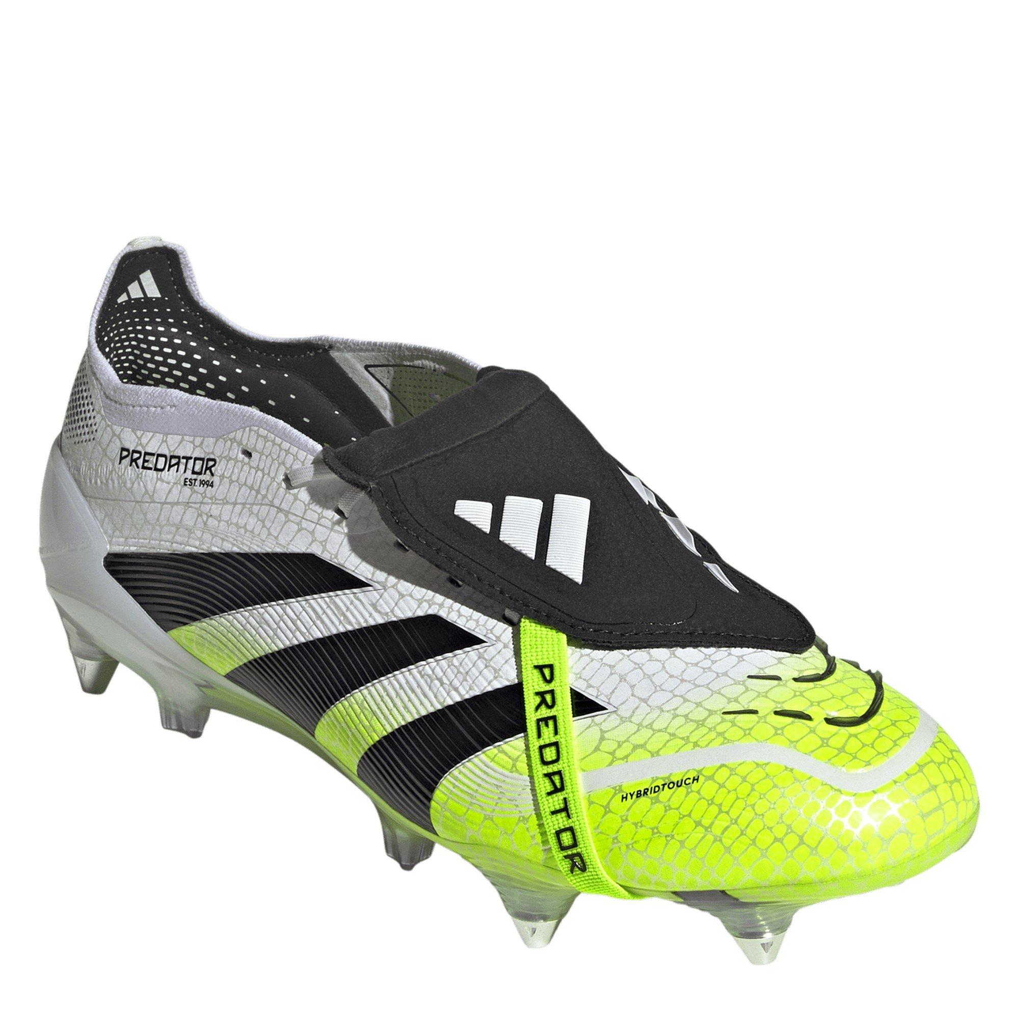 Bijelo/Crno/Limun - adidas - Predator Elite Fold-Over Tongue Adults Soft Ground Football Boots - 3
