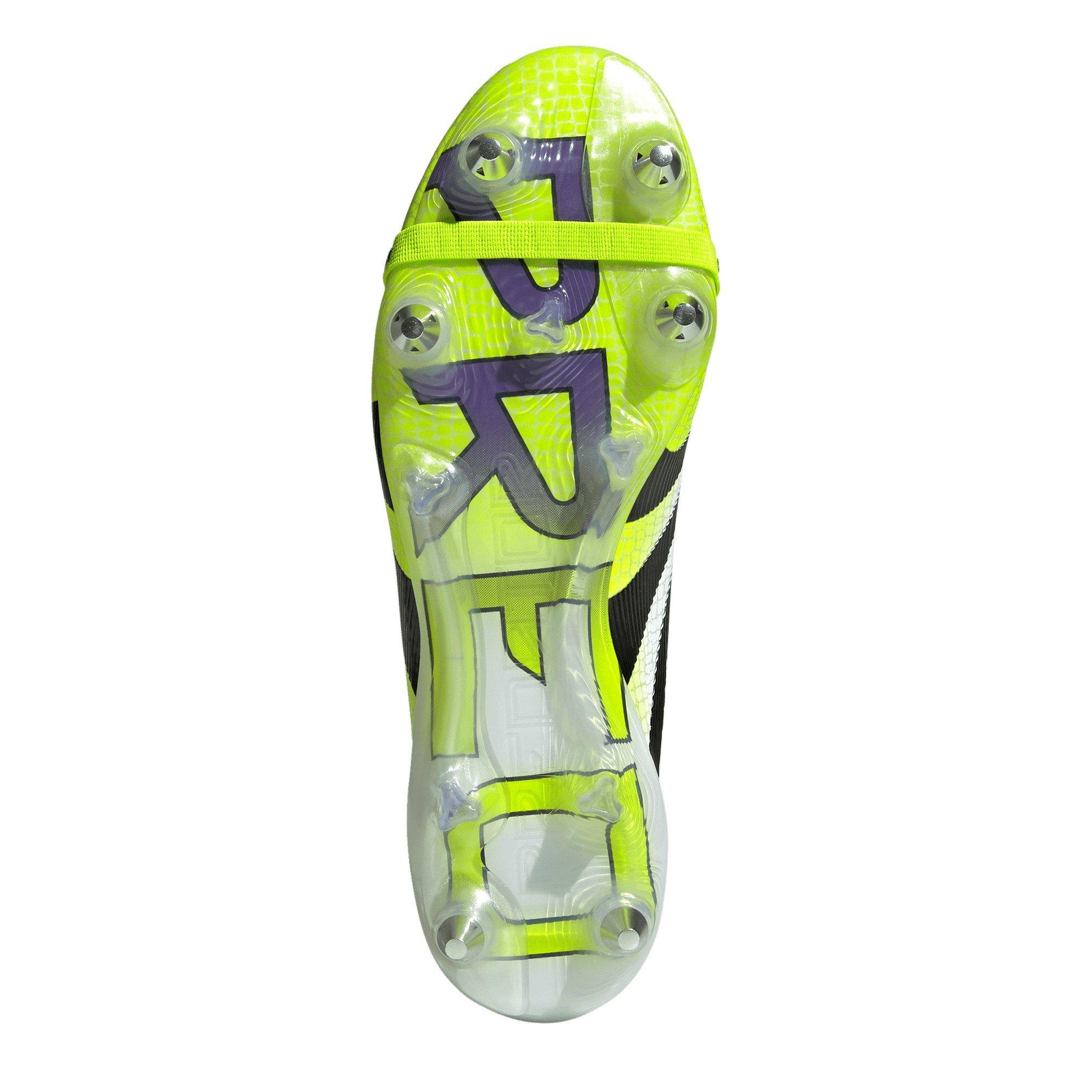 Bijelo/Crno/Limun - adidas - Predator Elite Fold-Over Tongue Adults Soft Ground Football Boots - 6