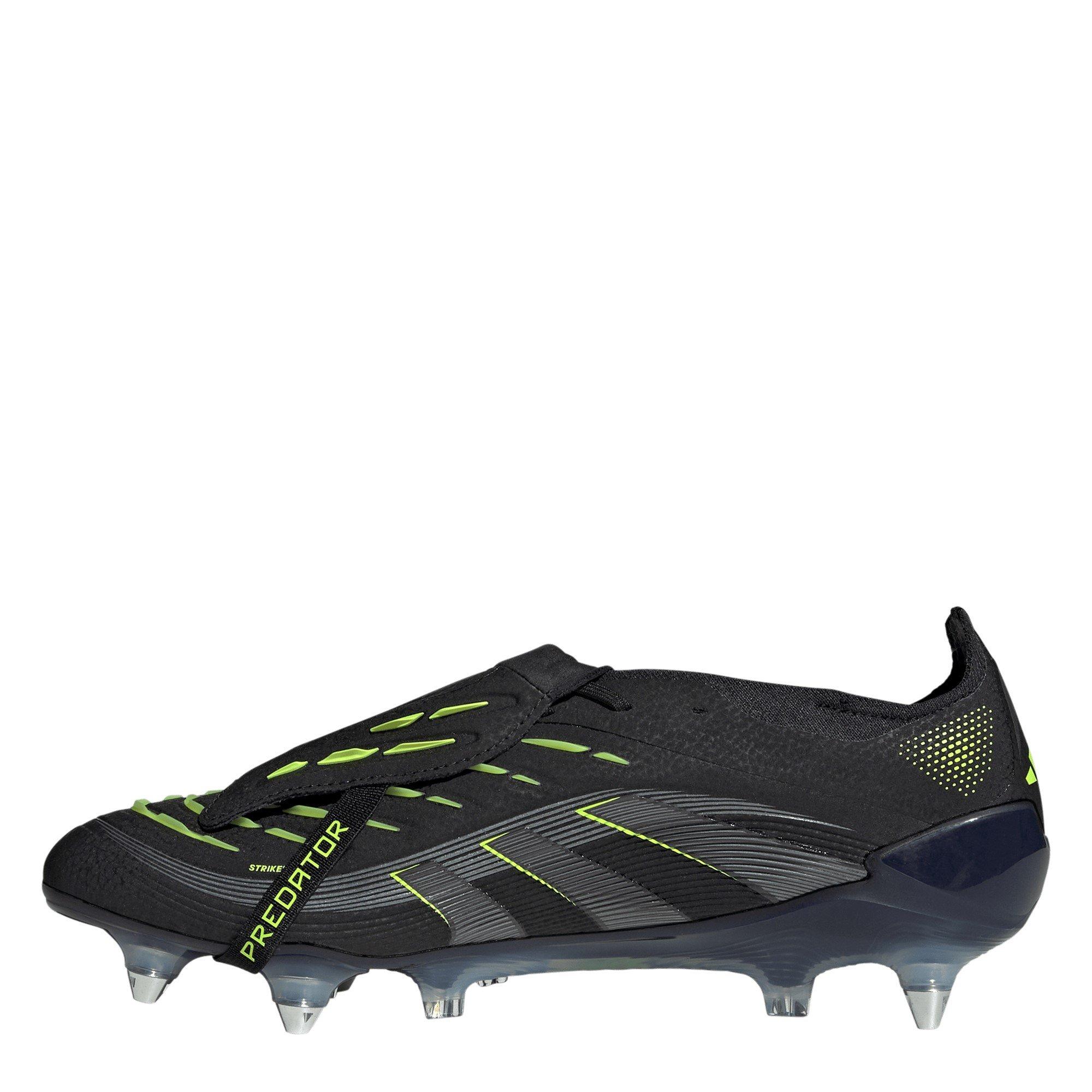 Noir/Citron - adidas - Predator Elite Fold-Over Tongue Adults Soft Ground Football Boots - 2