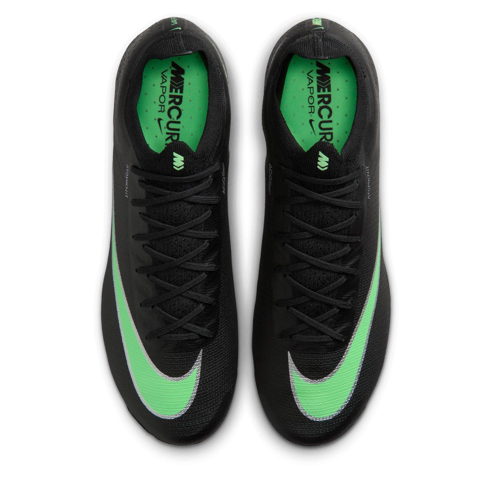 Black/Green - Nike - Nike Air Zoom Mercurial Vapor Elite Adults Soft Ground Football Boots - 6