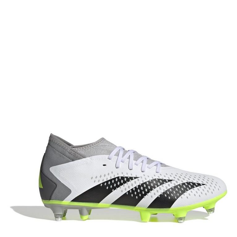 Blanco/Negro/Limón - adidas - Predator Accuracy.3 Soft Ground Football Boots - 1