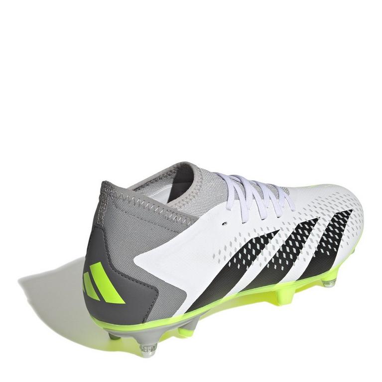 Blanco/Negro/Limón - adidas - Predator Accuracy.3 Soft Ground Football Boots - 4