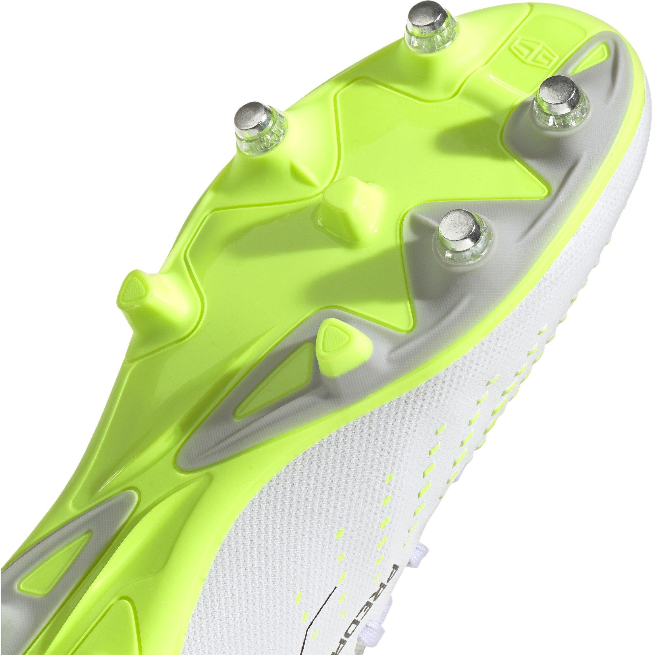 Hvid/Sort/Citron - adidas - Predator Accuracy.3 Soft Ground Football Boots - 7