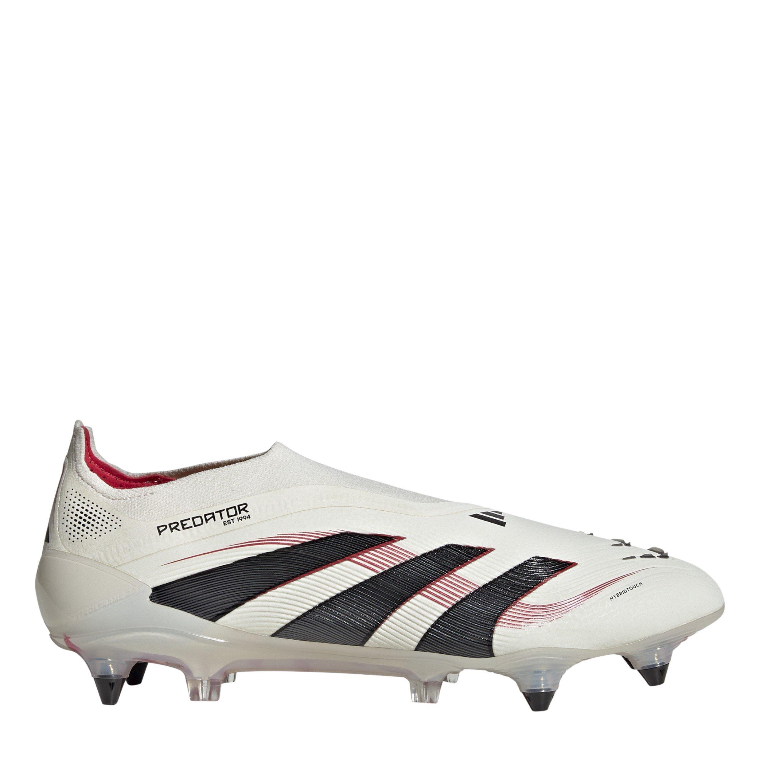 Adidas  Adults Predator Elite Low Soft Ground Football Boots - Off White/Black - 6.5 (40)