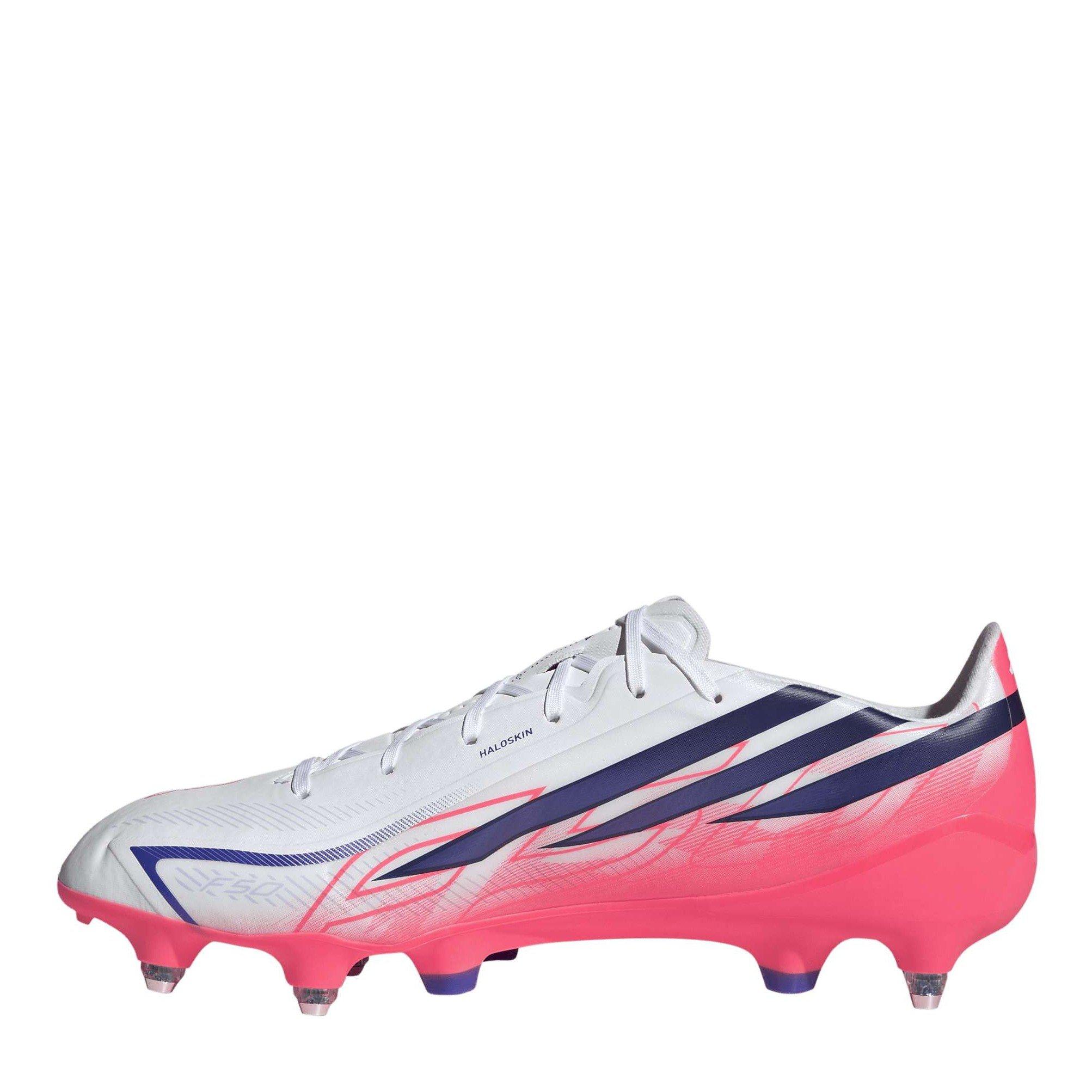 White/Coral - adidas - F50 HYPERFAST LEAGUE Soft Ground Football Boots Mens - 2