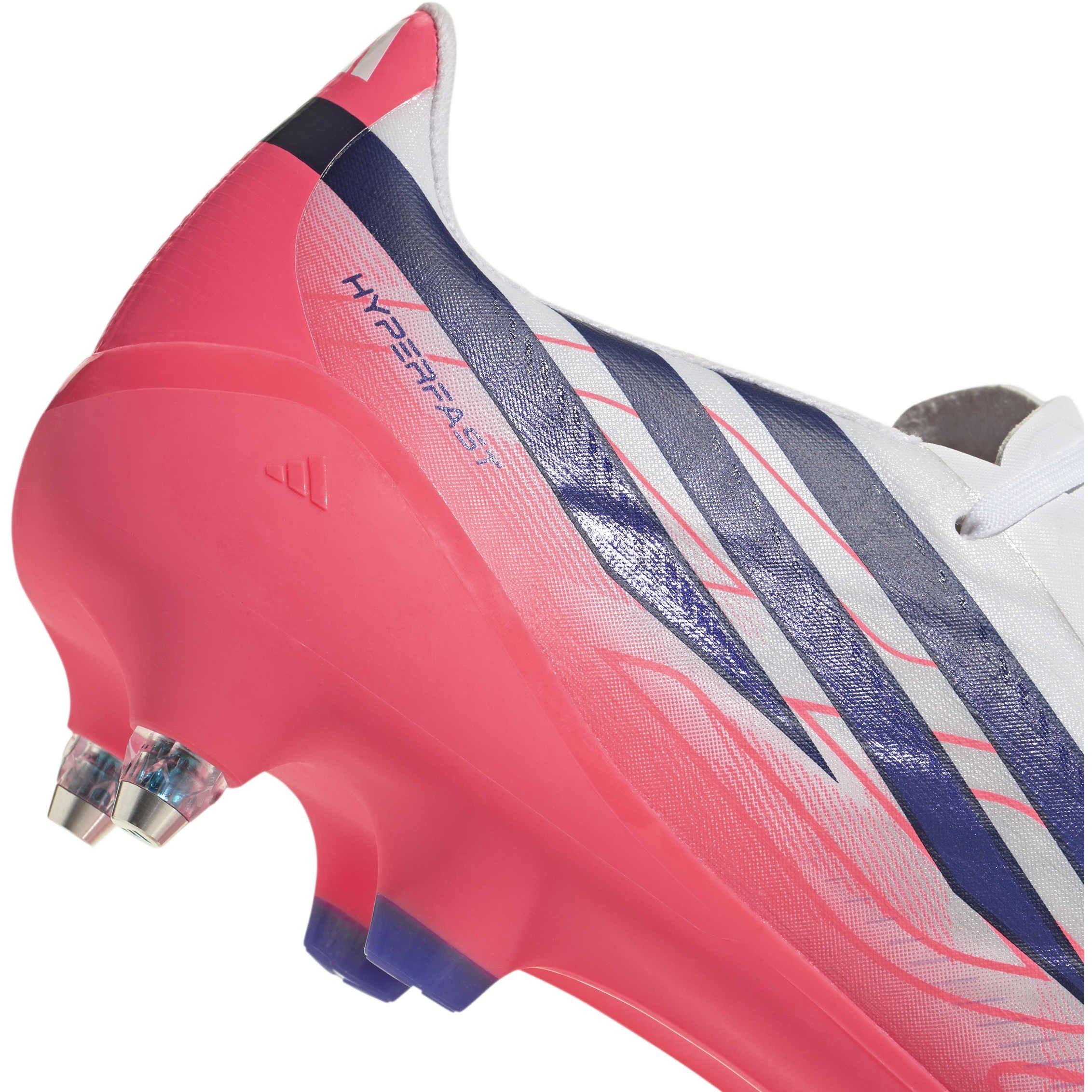 White/Coral - adidas - F50 HYPERFAST LEAGUE Soft Ground Football Boots Mens - 7