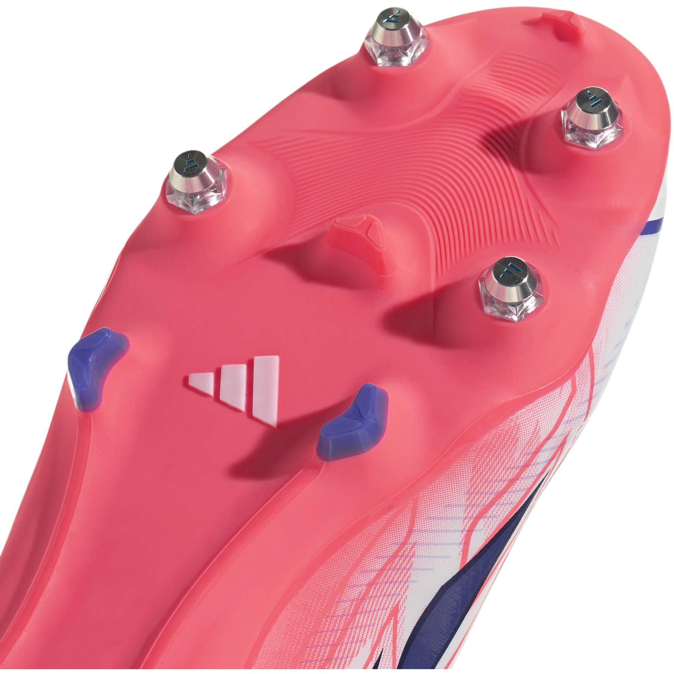 White/Coral - adidas - F50 HYPERFAST LEAGUE Soft Ground Football Boots Mens - 8