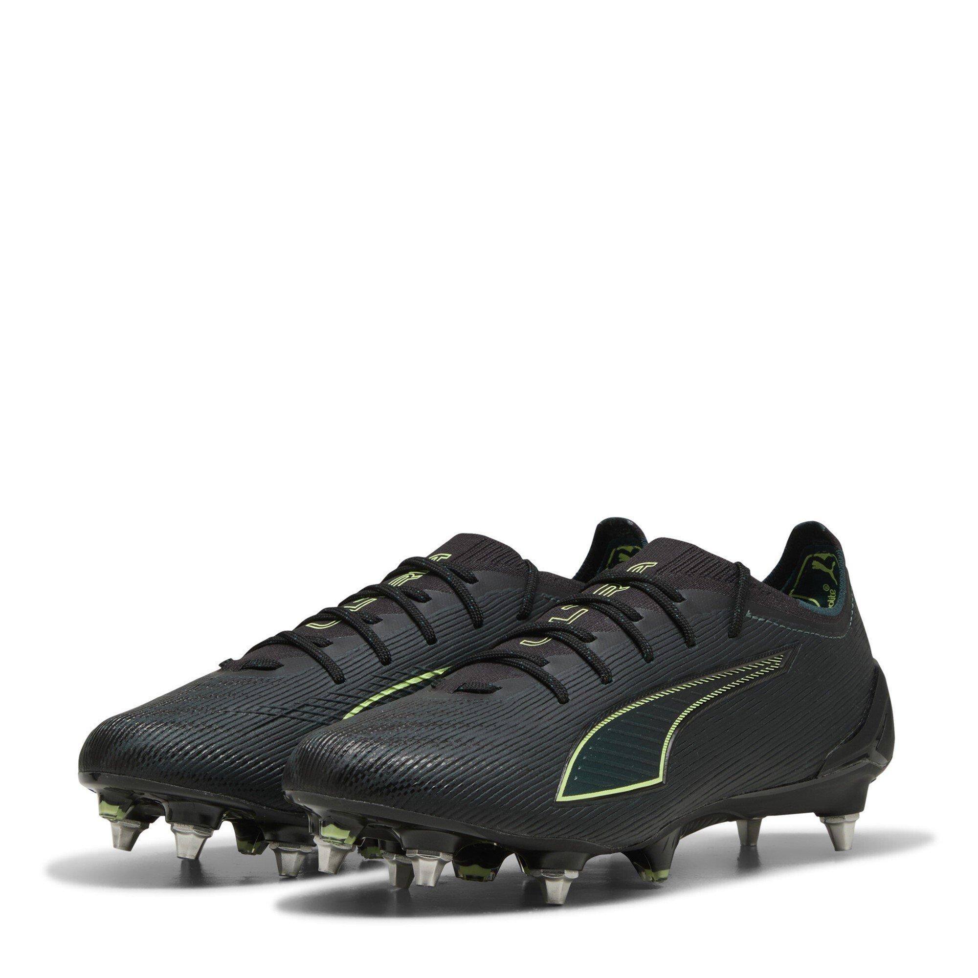 Puma Men's 6 Ultimate Soft Ground Football Boots - Black Puma Black - 9.5 (44)