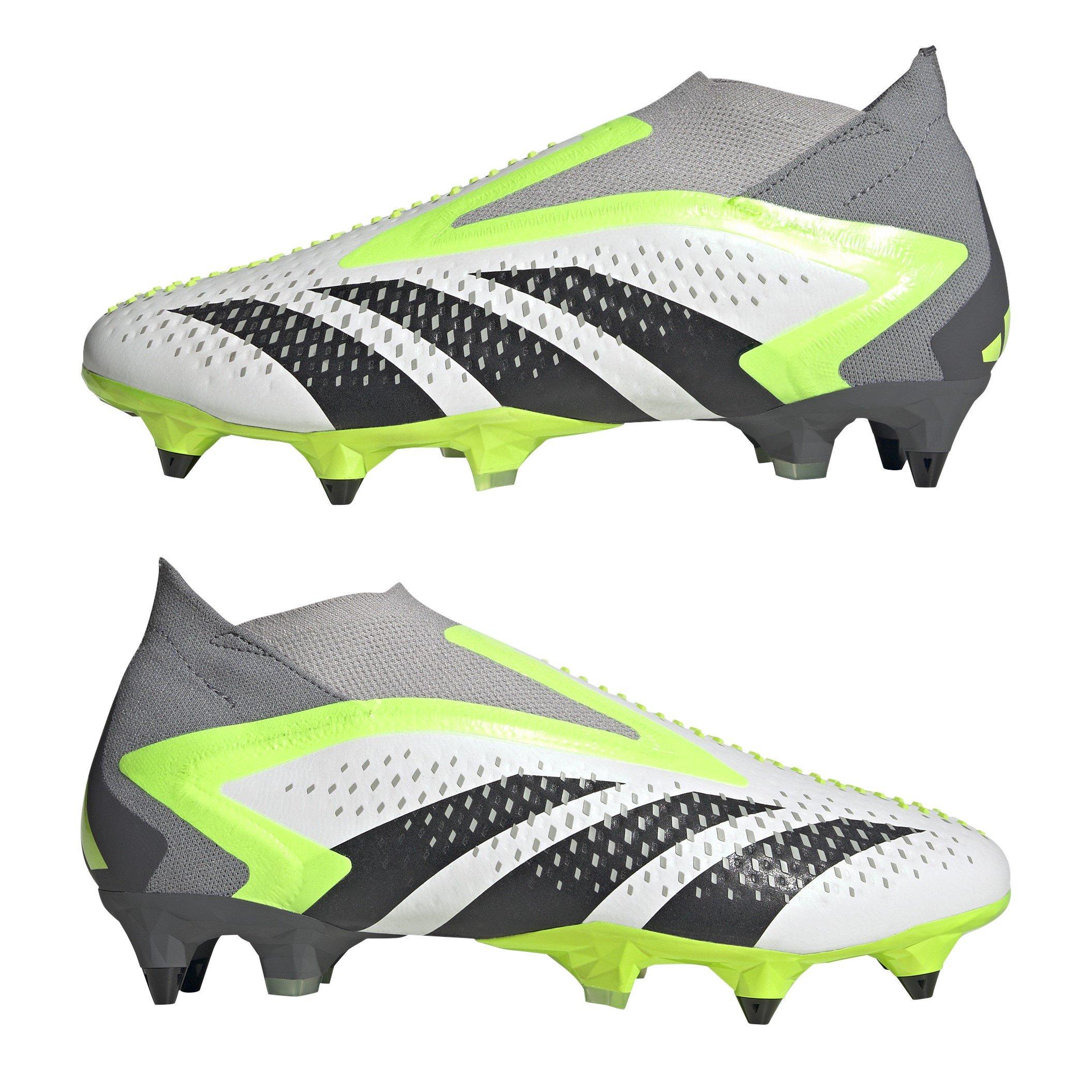 Wht/Blk/Lemon - adidas - Predator Accuracy + Soft Ground Football Boots - 10