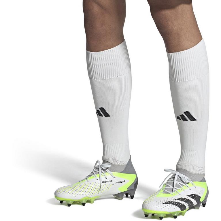 Blanc/Noir/Citron - adidas - Men's Bombas Solid Running Ankle - 12