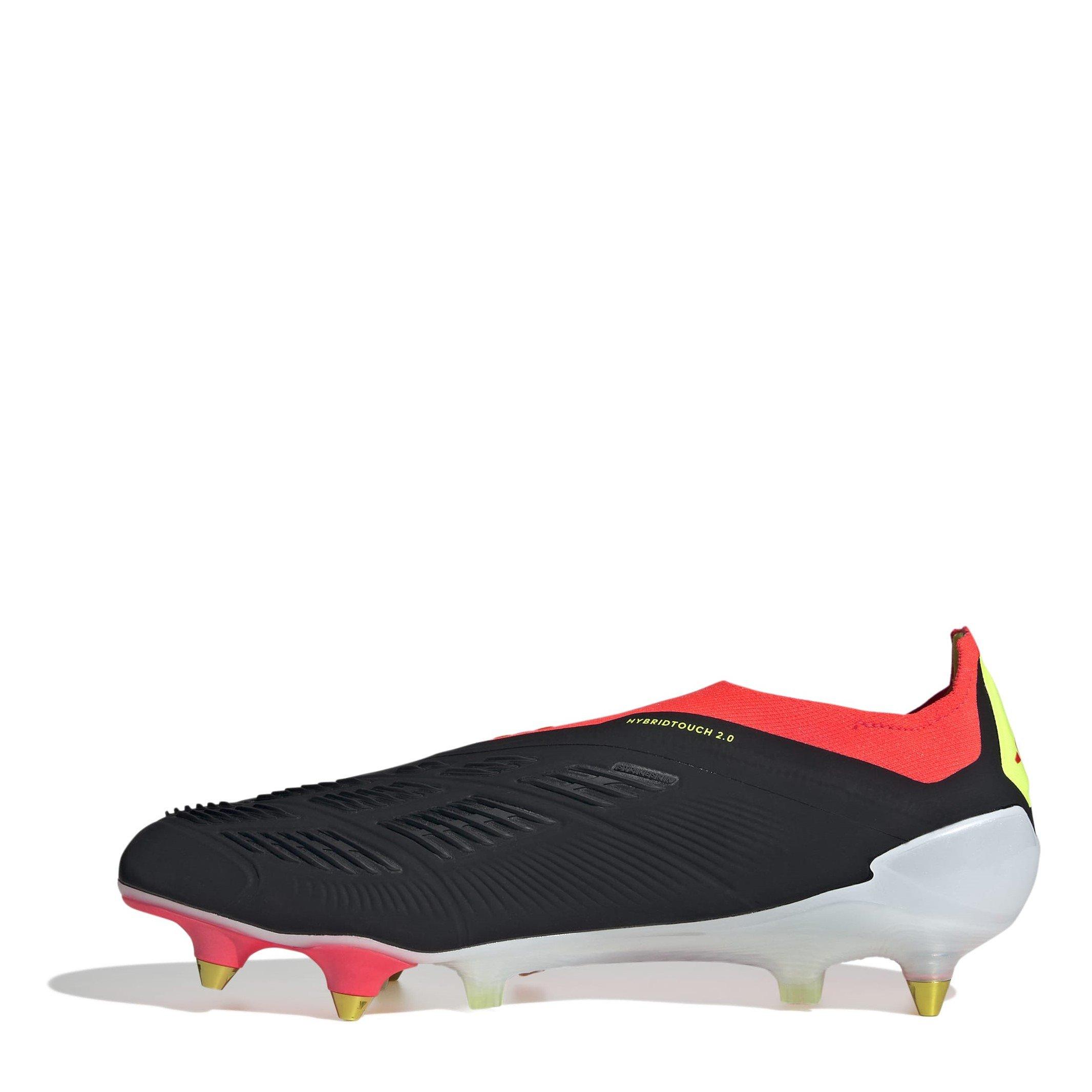 Adidas predator red and black laceless hotsell