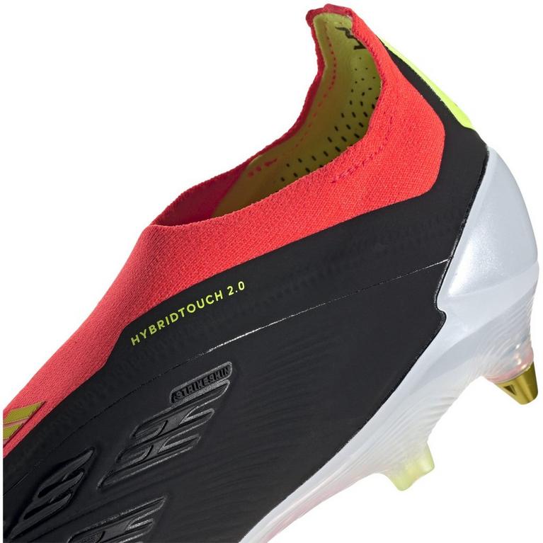 Noir/Blanc/Rouge - adidas - Predator Elite Laceless Soft Ground Football Boots - 9