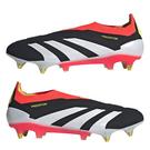 Noir/Blanc/Rouge - adidas - Predator Elite Laceless Soft Ground Football Boots - 10