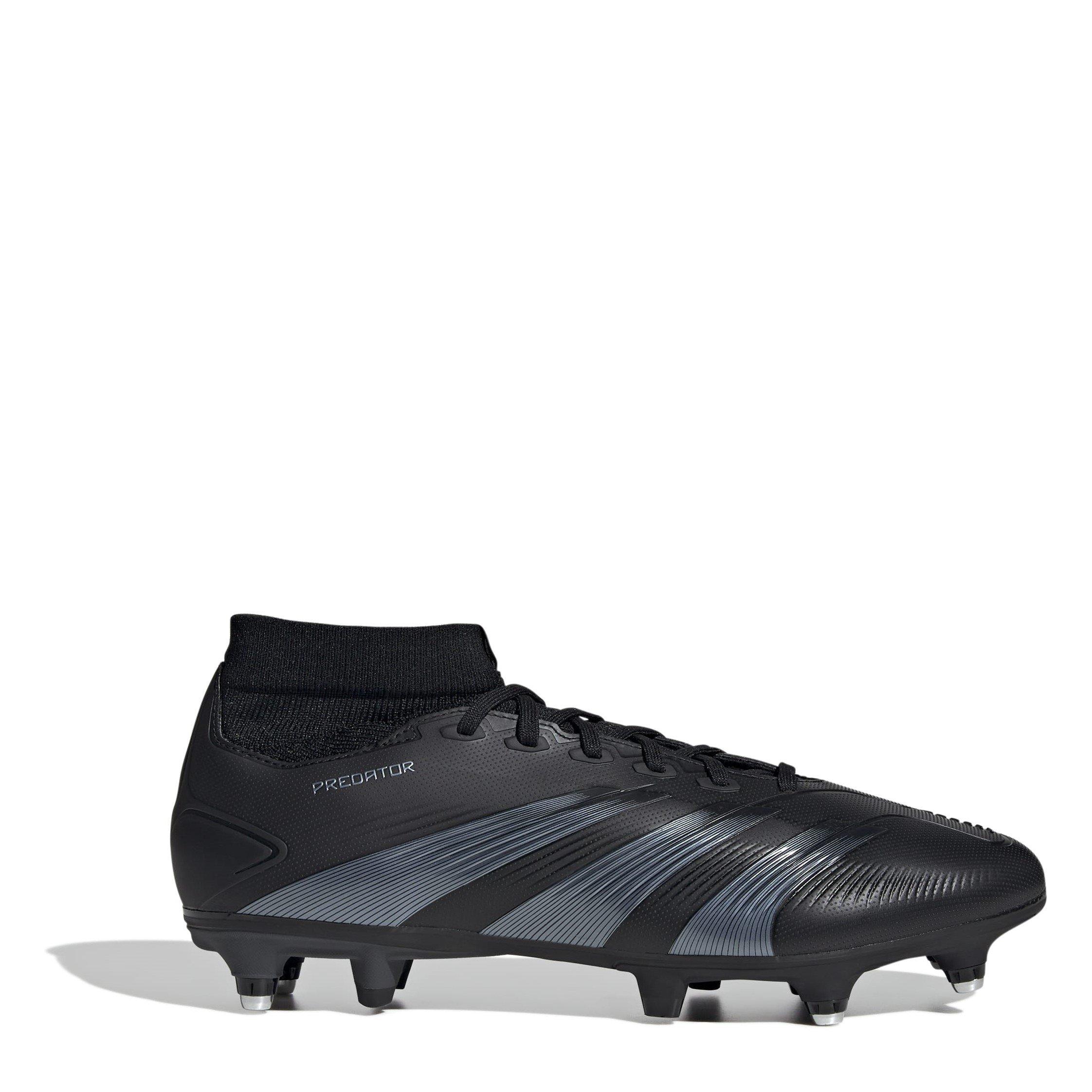 Adidas Men's Predator 24 League Soft Ground Football Boots - Black/Black - 11.5(46.7)