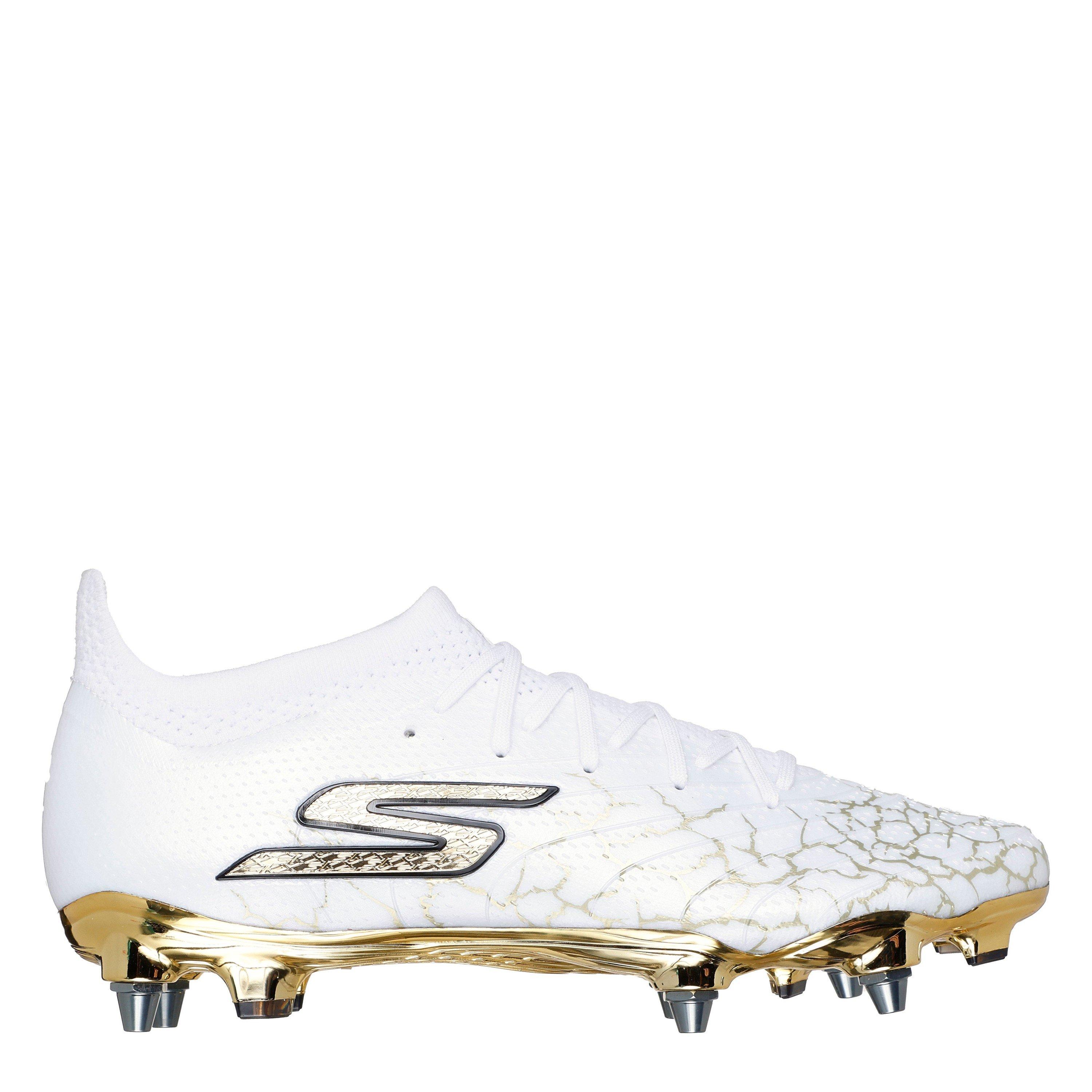 White/Gold - Skechers - SKX 01 Soft Ground Football Boots - 1