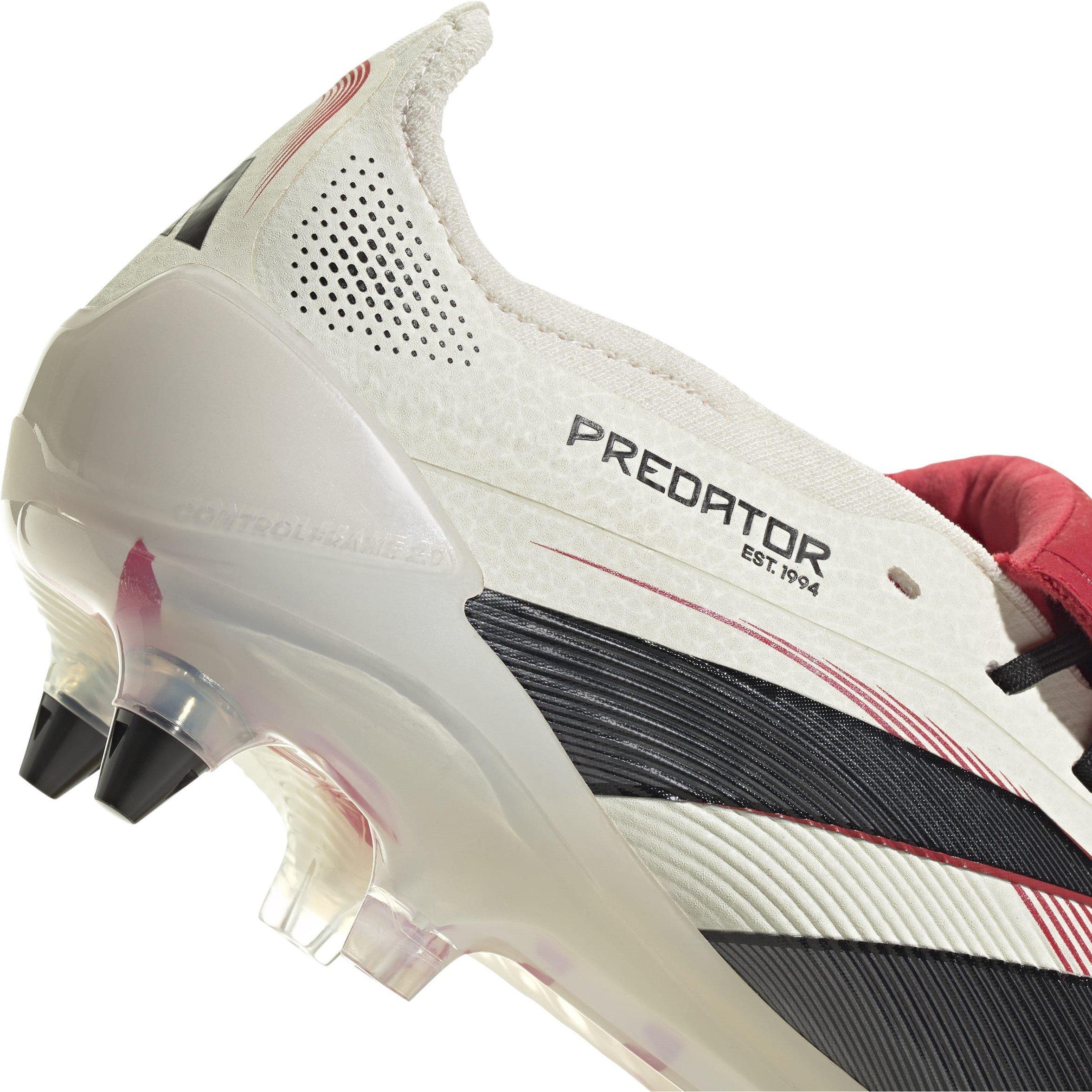 Bianco/Nero/Rosso - adidas - Predator Elite Fold Over Tongue Soft Ground Football Boots - 8