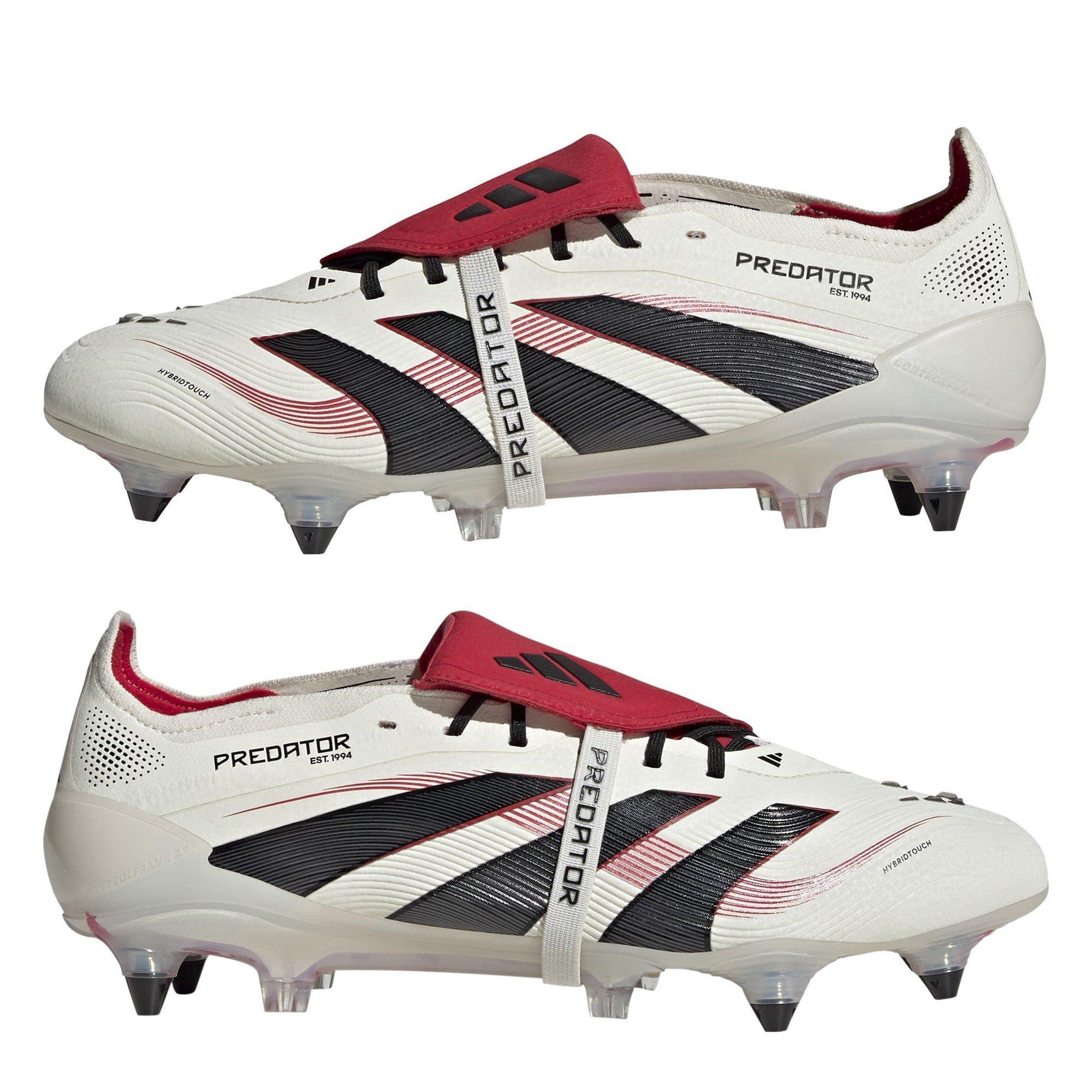 Bianco/Nero/Rosso - adidas - Predator Elite Fold Over Tongue Soft Ground Football Boots - 9