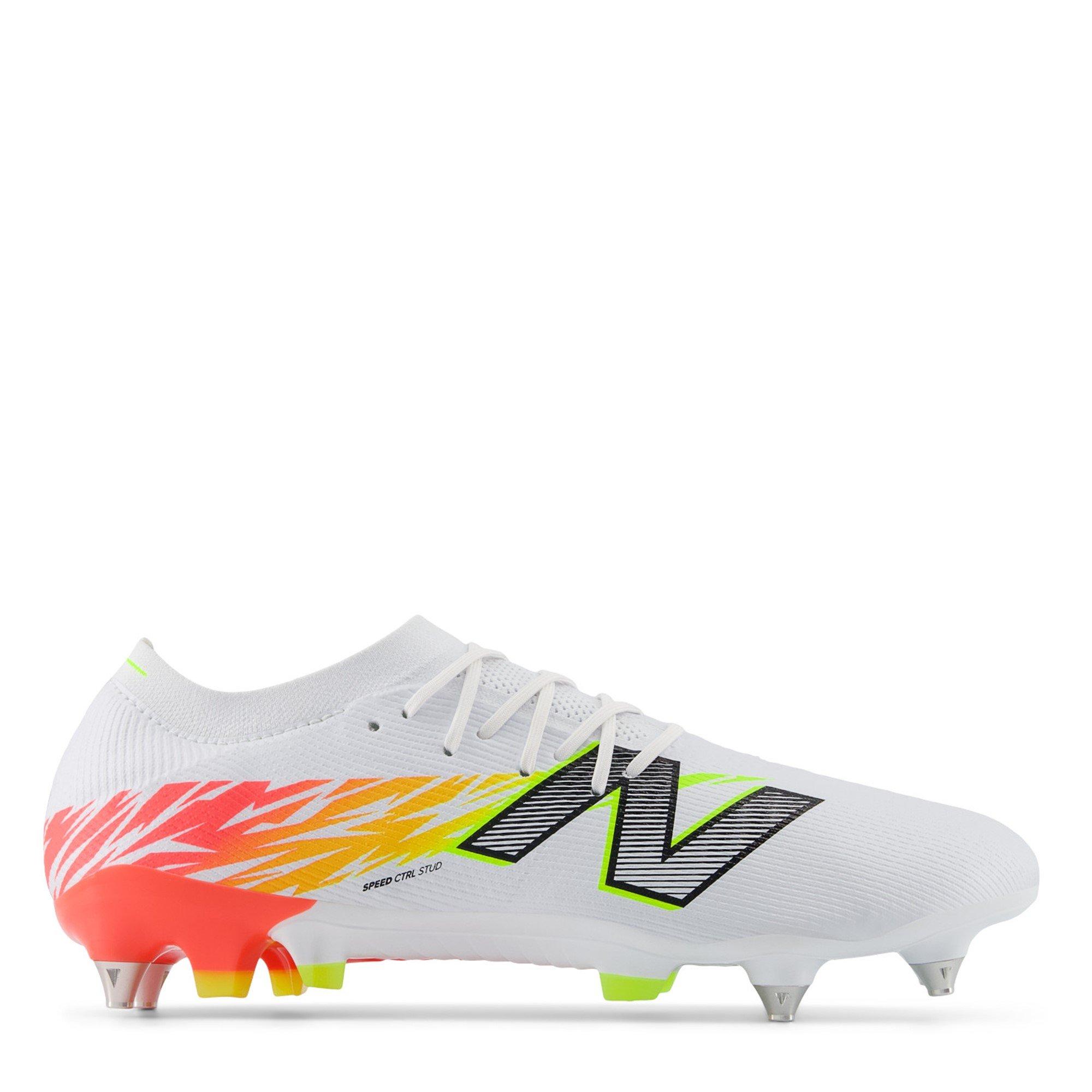 White/ Orange - New Balance - Furon V8 Pro Soft Ground Football Boots - 1