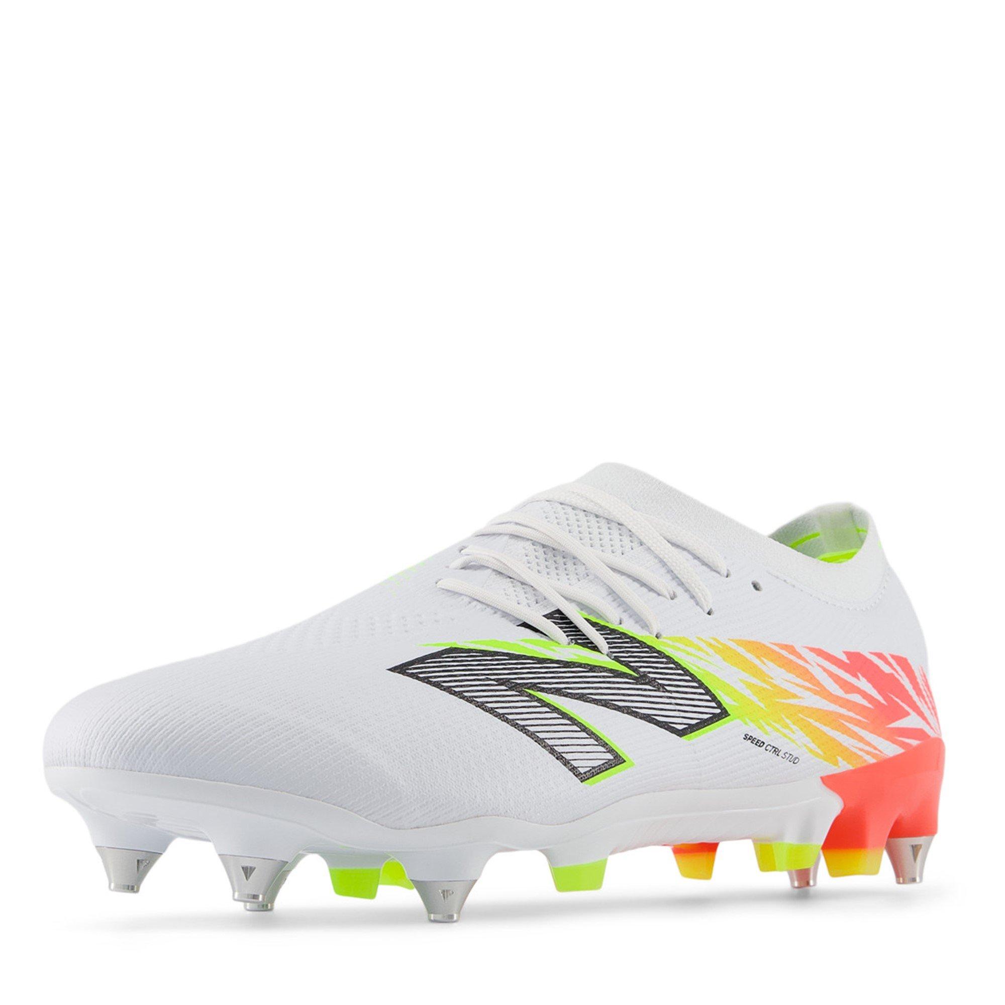 White/ Orange - New Balance - Furon V8 Pro Soft Ground Football Boots - 8