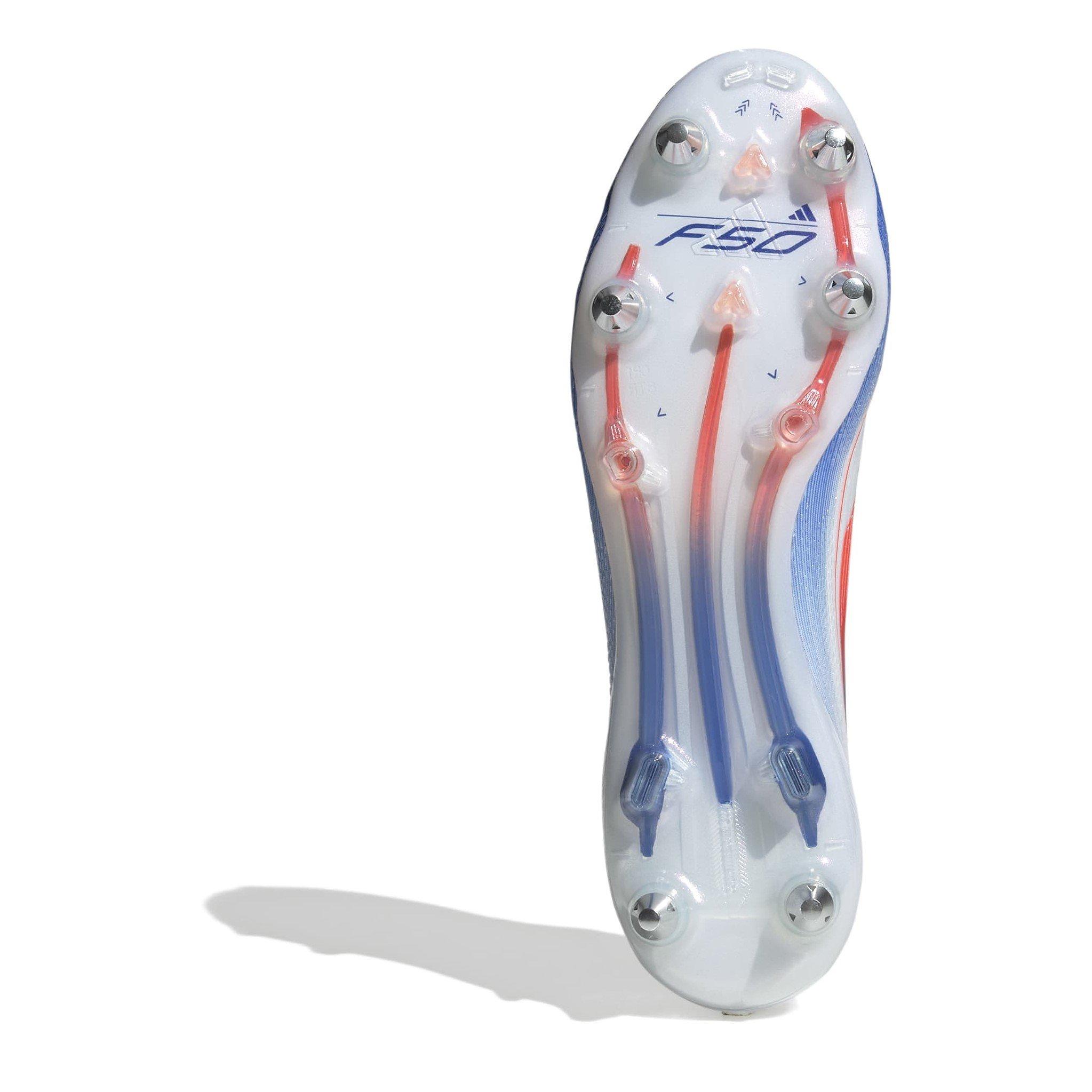 White/Red/Blue - adidas - F50 Elite Adults Soft Ground Football Boots - 6