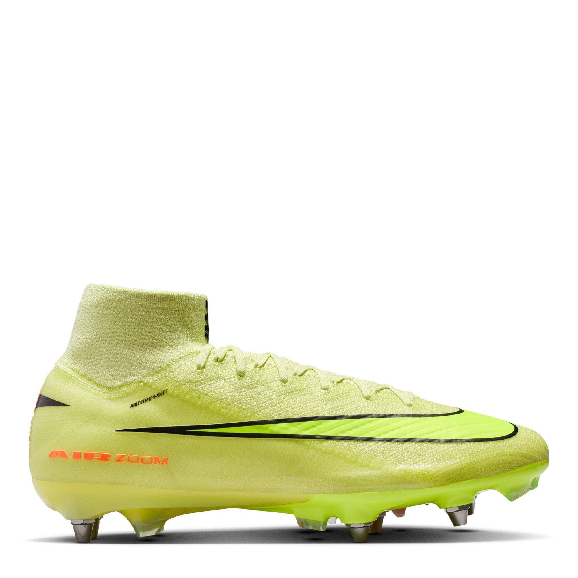 Nike Men's Zoom Mercurial Superfly 10 Elite Adults Soft Ground Football Boots - Volt/Crimson - 6 (39)