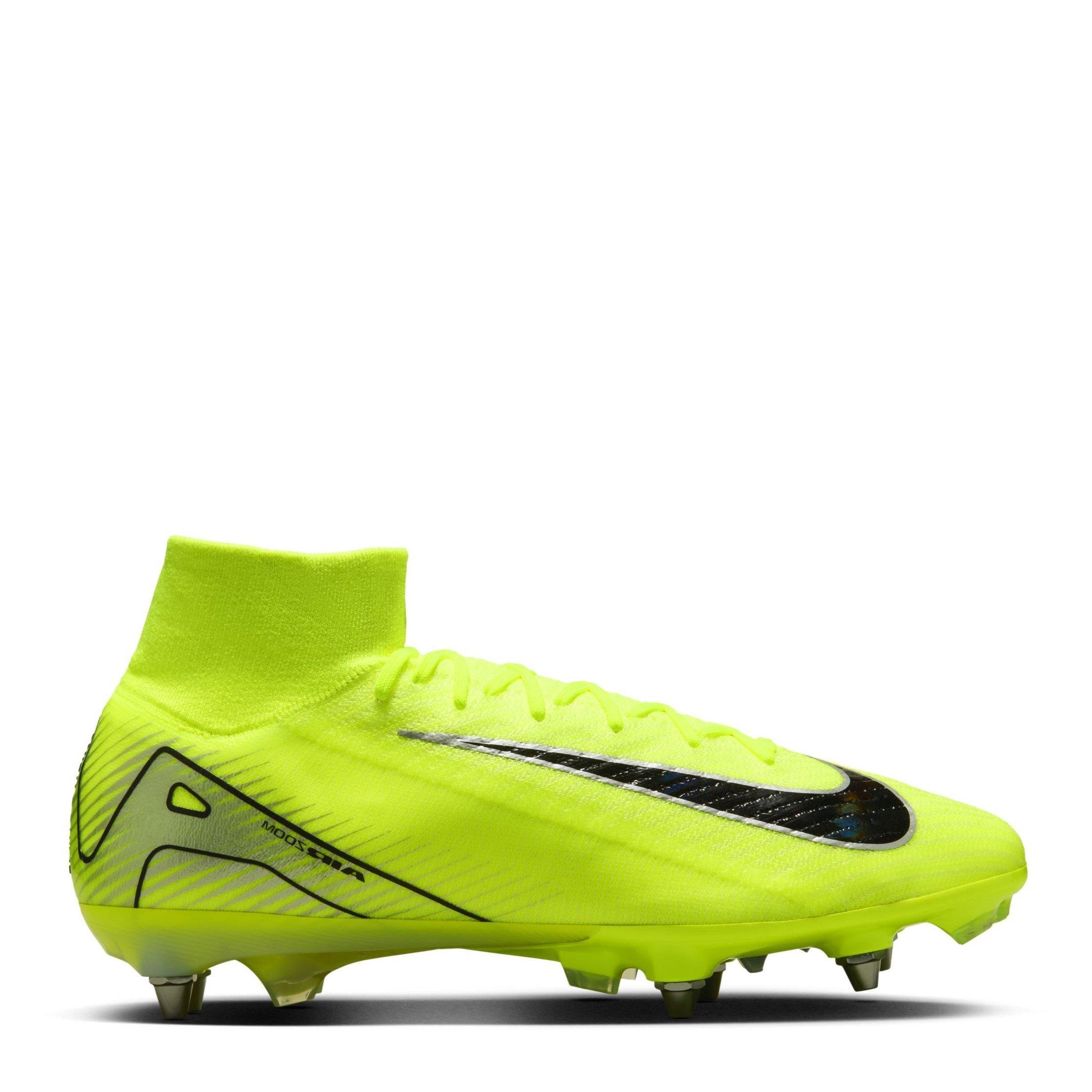 Nike Men's Zoom Mercurial Superfly 10 Elite Adults Soft Ground Football Boots - Volt/Black - 7.5 (42)