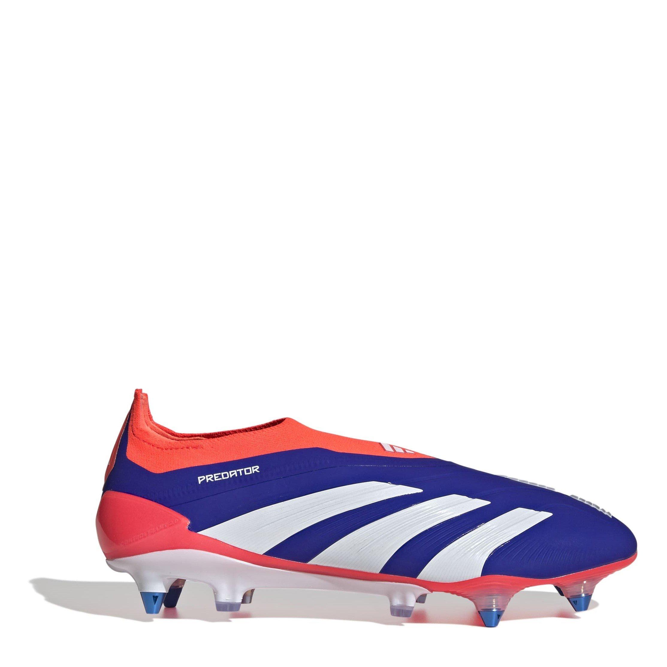 Bleu/Blanc/Rouge - adidas - Predator Elite Laceless Soft Ground Football Boots - 1
