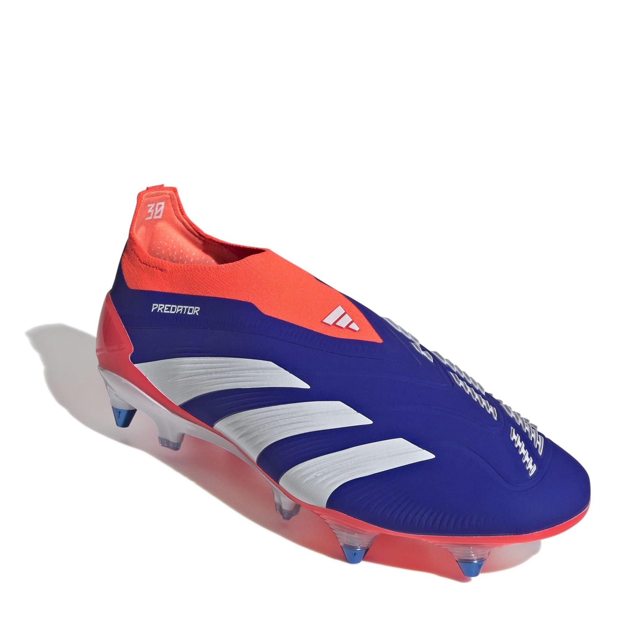 Blue/White/Red - adidas - Predator Elite Laceless Soft Ground Football Boots - 3