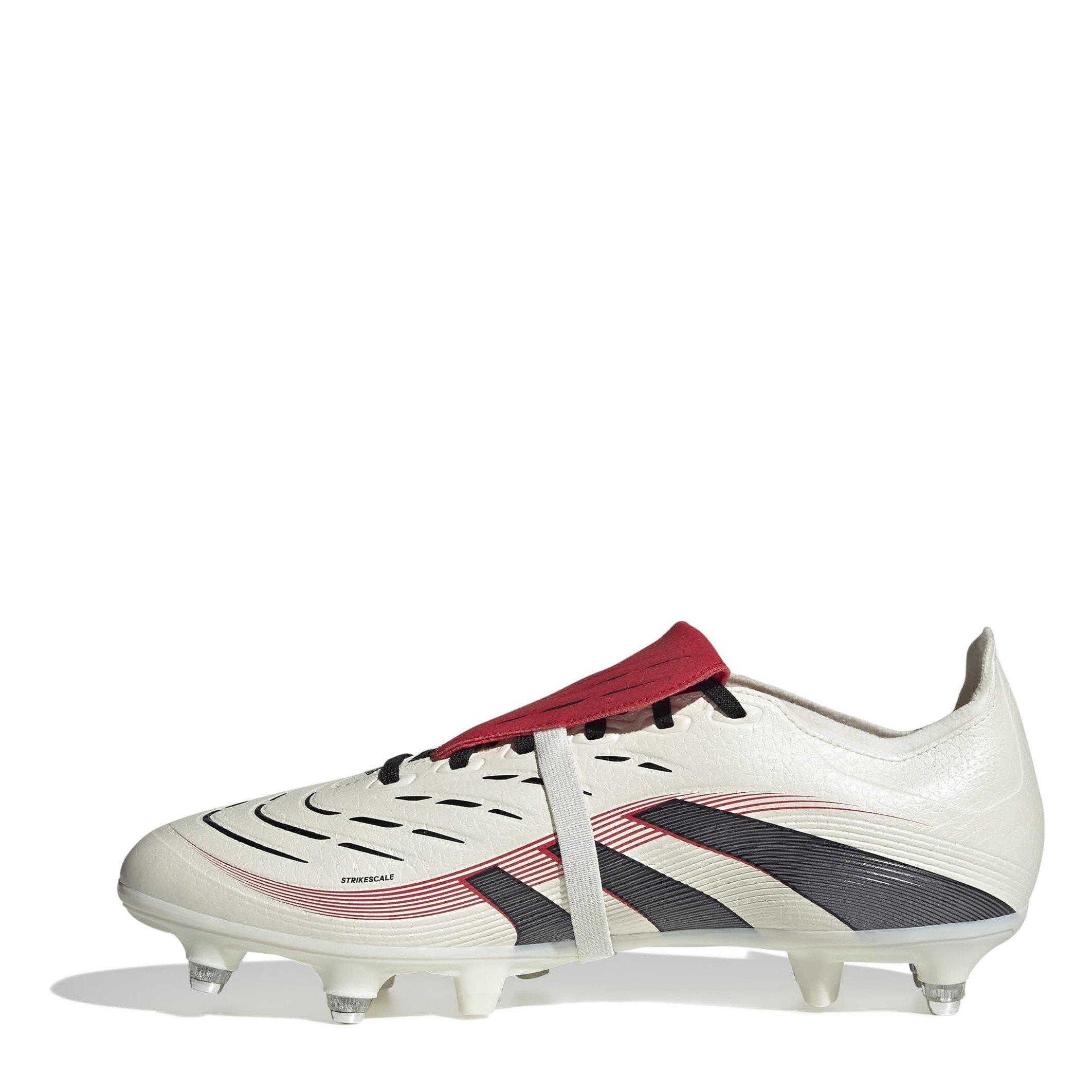 White/Black/Red - adidas - Predator League Fold Over Tongue Soft Ground Football Boots - 2