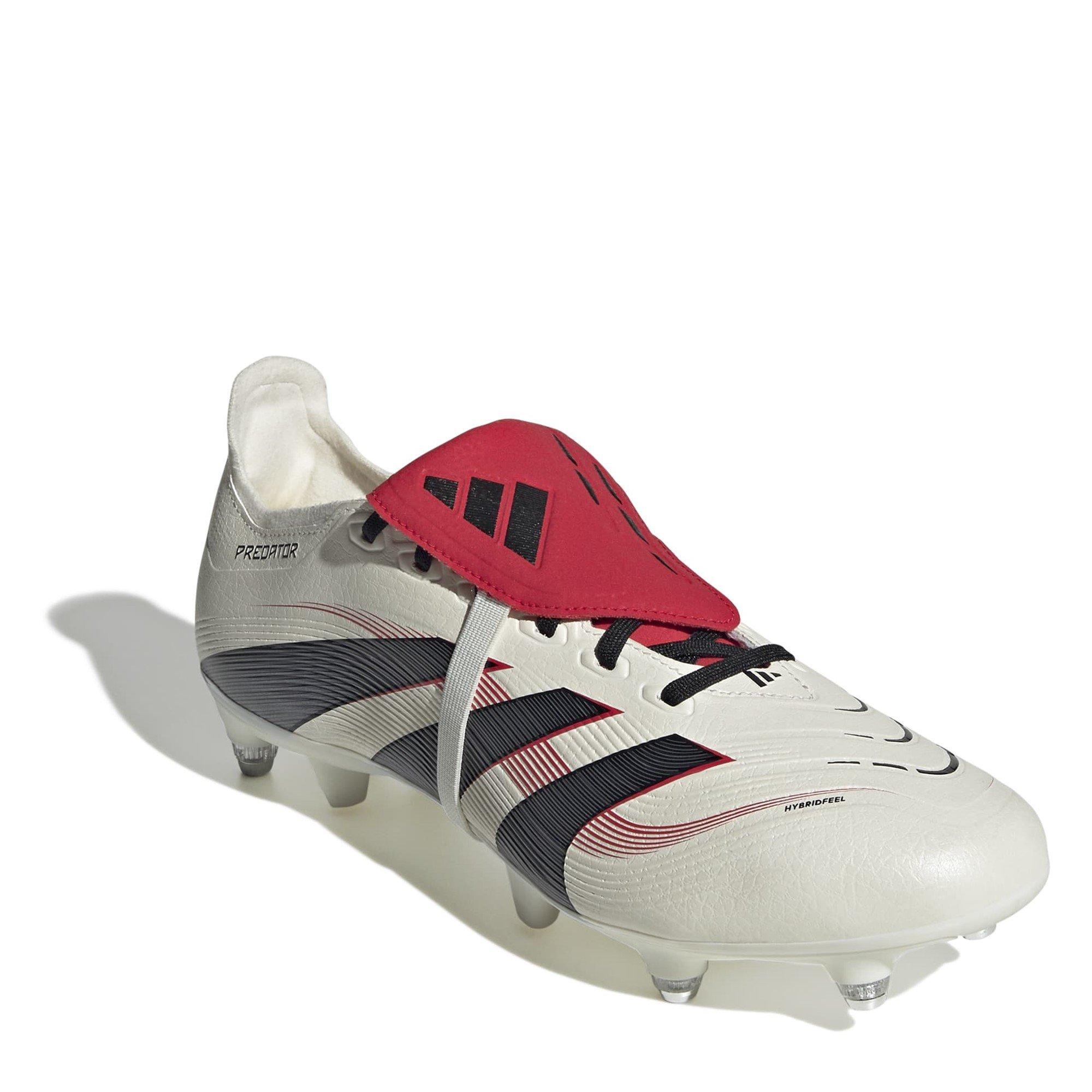 White/Black/Red - adidas - Predator League Fold Over Tongue Soft Ground Football Boots - 3