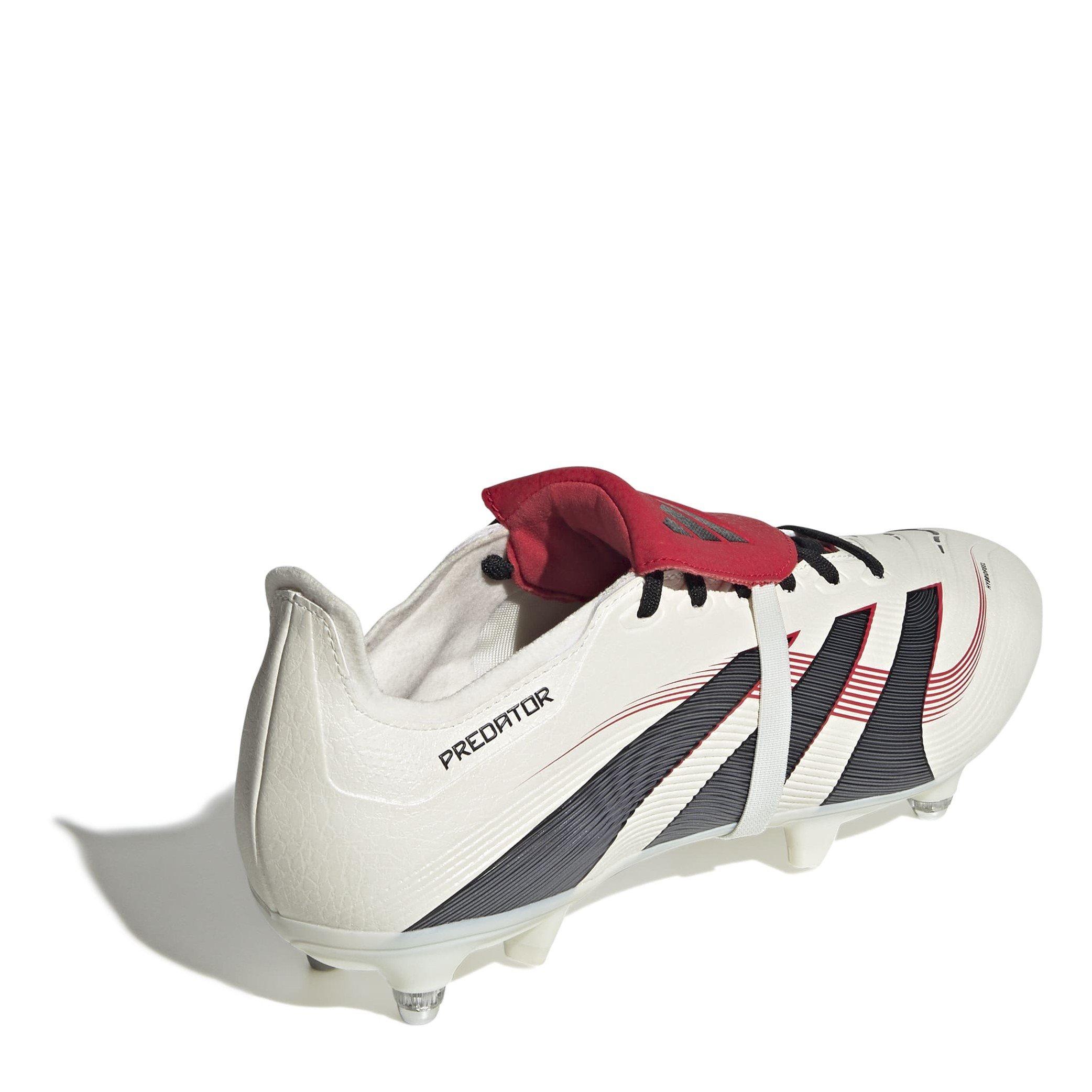 White/Black/Red - adidas - Predator League Fold Over Tongue Soft Ground Football Boots - 4