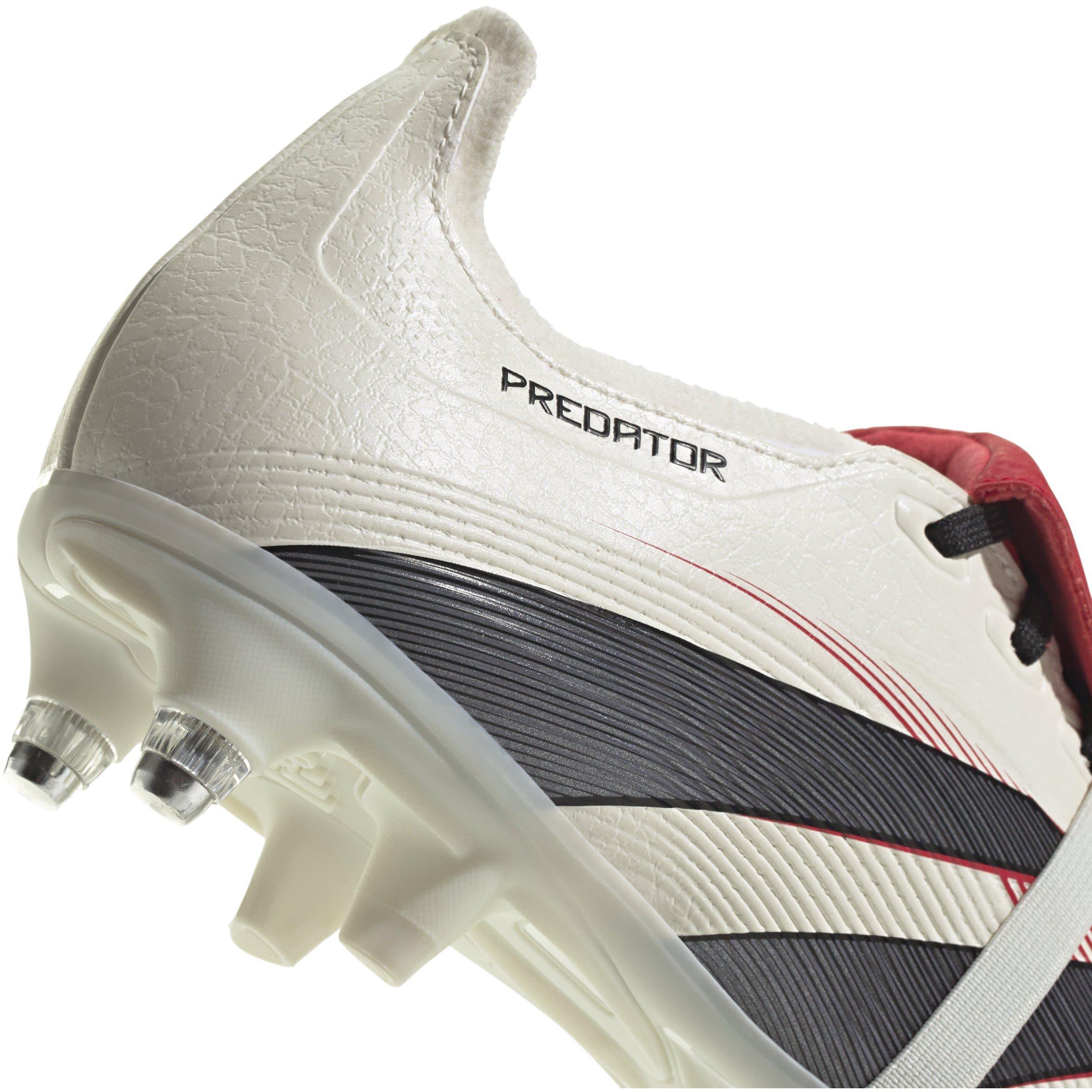 White/Black/Red - adidas - Predator League Fold Over Tongue Soft Ground Football Boots - 8