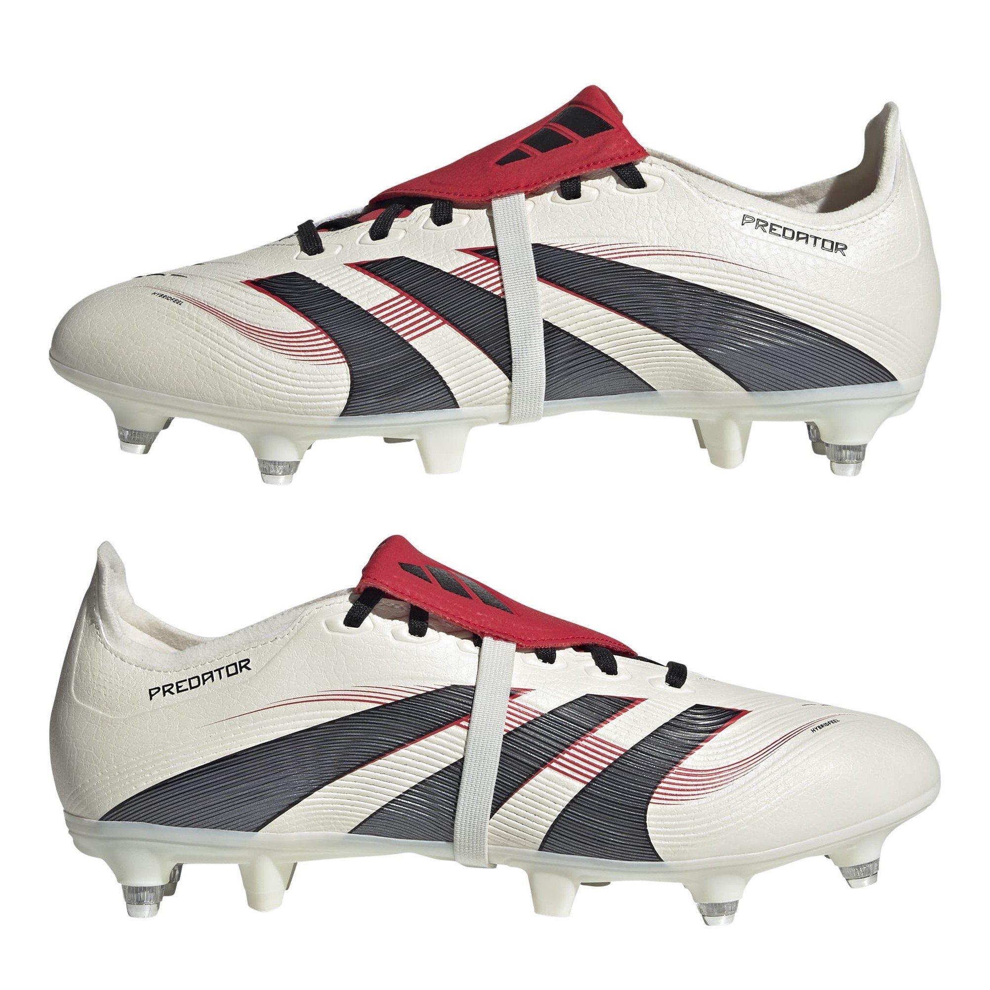 White/Black/Red - adidas - Predator League Fold Over Tongue Soft Ground Football Boots - 9