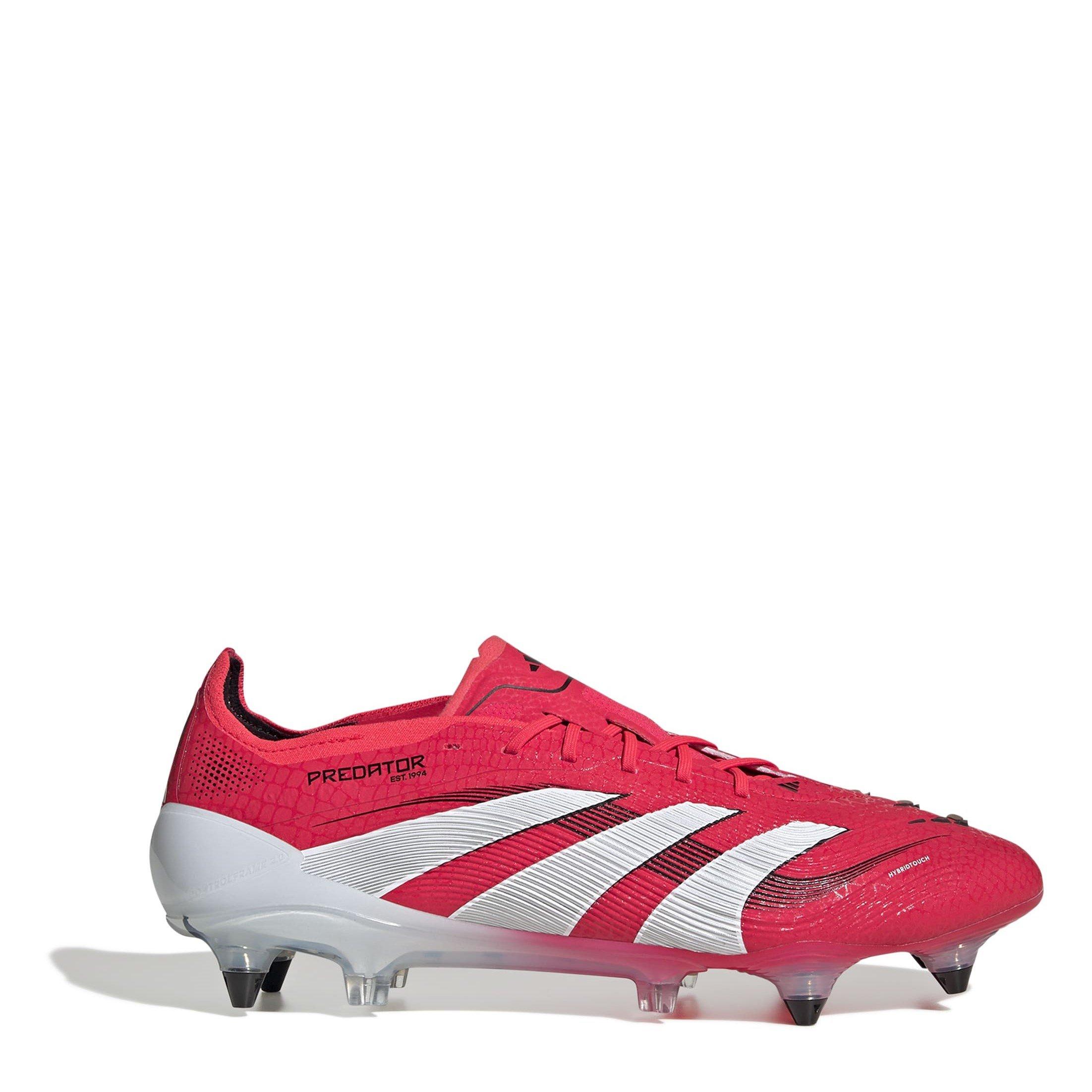 Adidas Men's Pator Elite Soft Ground Football Boots - Red/White - 6 (39.3)