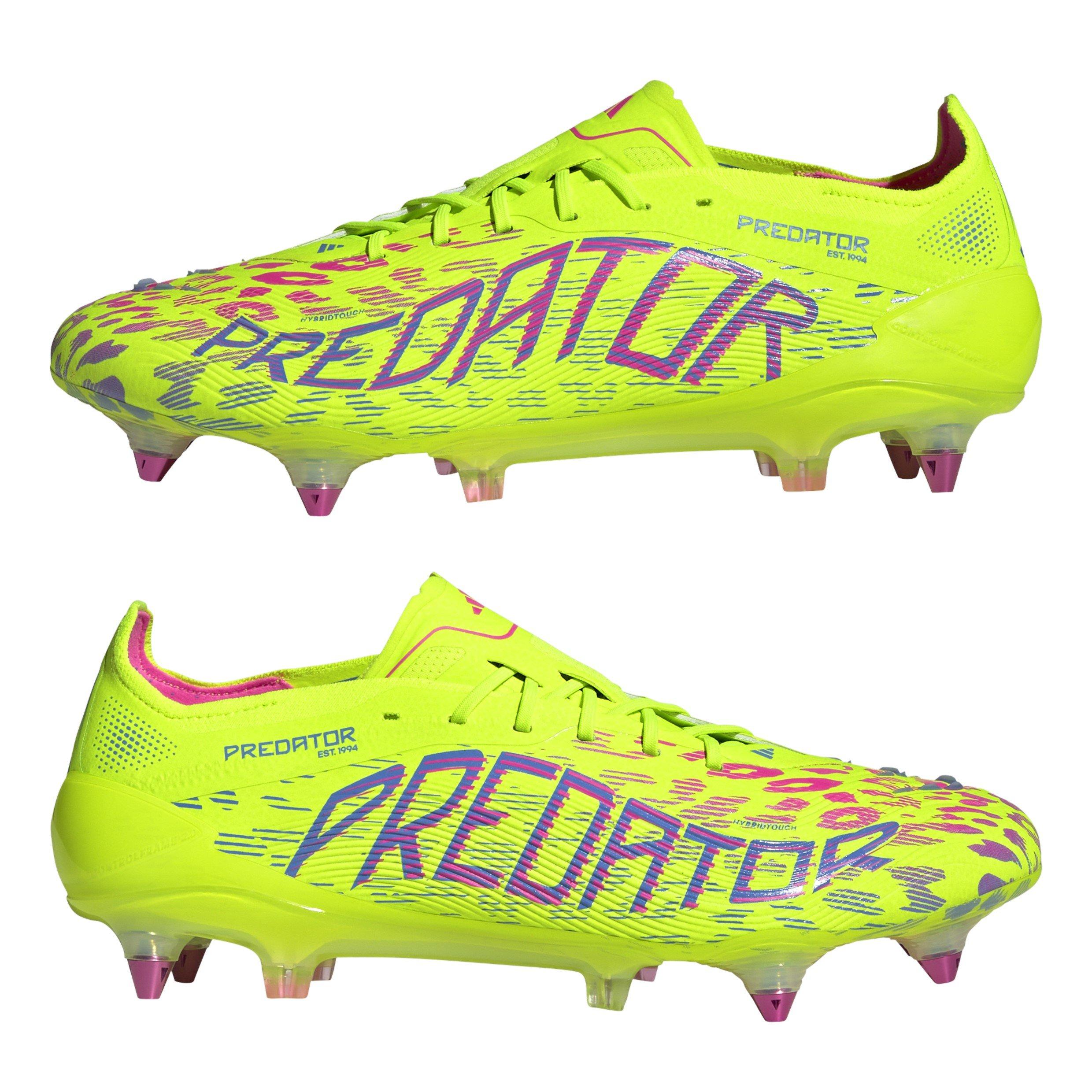 Lem/Pink/Blue - adidas - Predator Elite Soft Ground Football Boots - 9