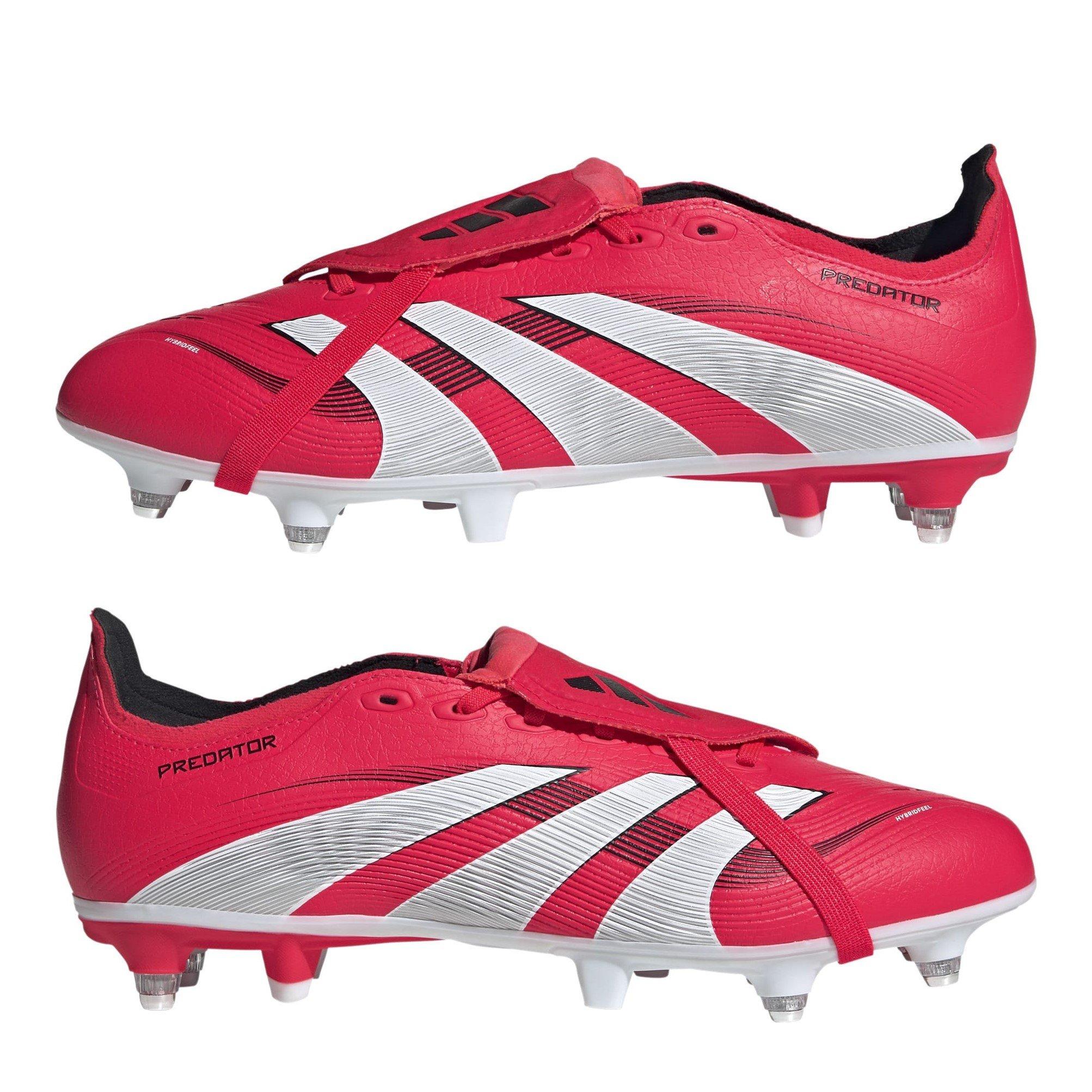Rood/Wit - adidas - Predator League Fold-Over Tongue Soft Ground Football Boots - 9