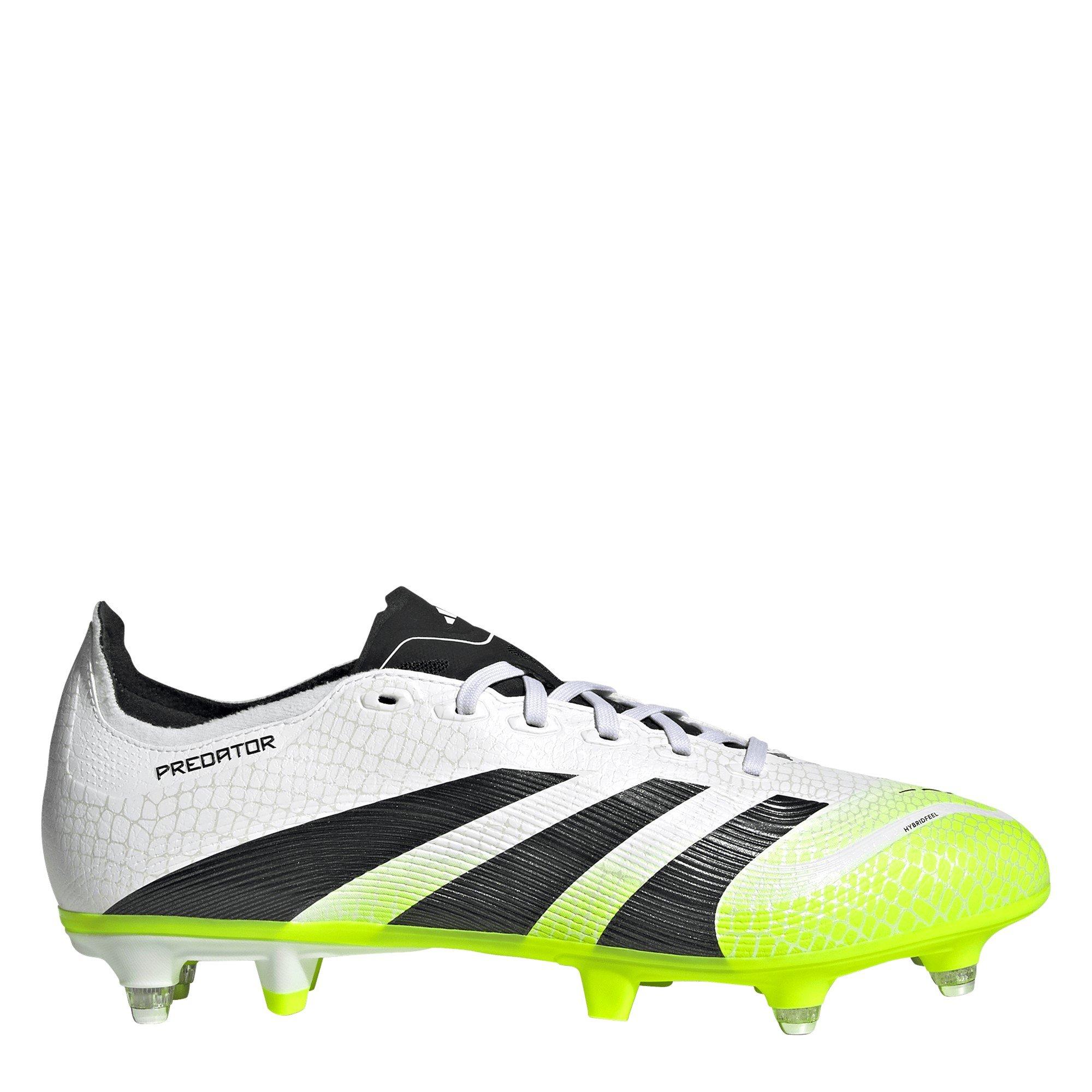 Adidas Men's Predator League Soft Ground Football Boots - White/Blk/Lemon - 6 (39.3)