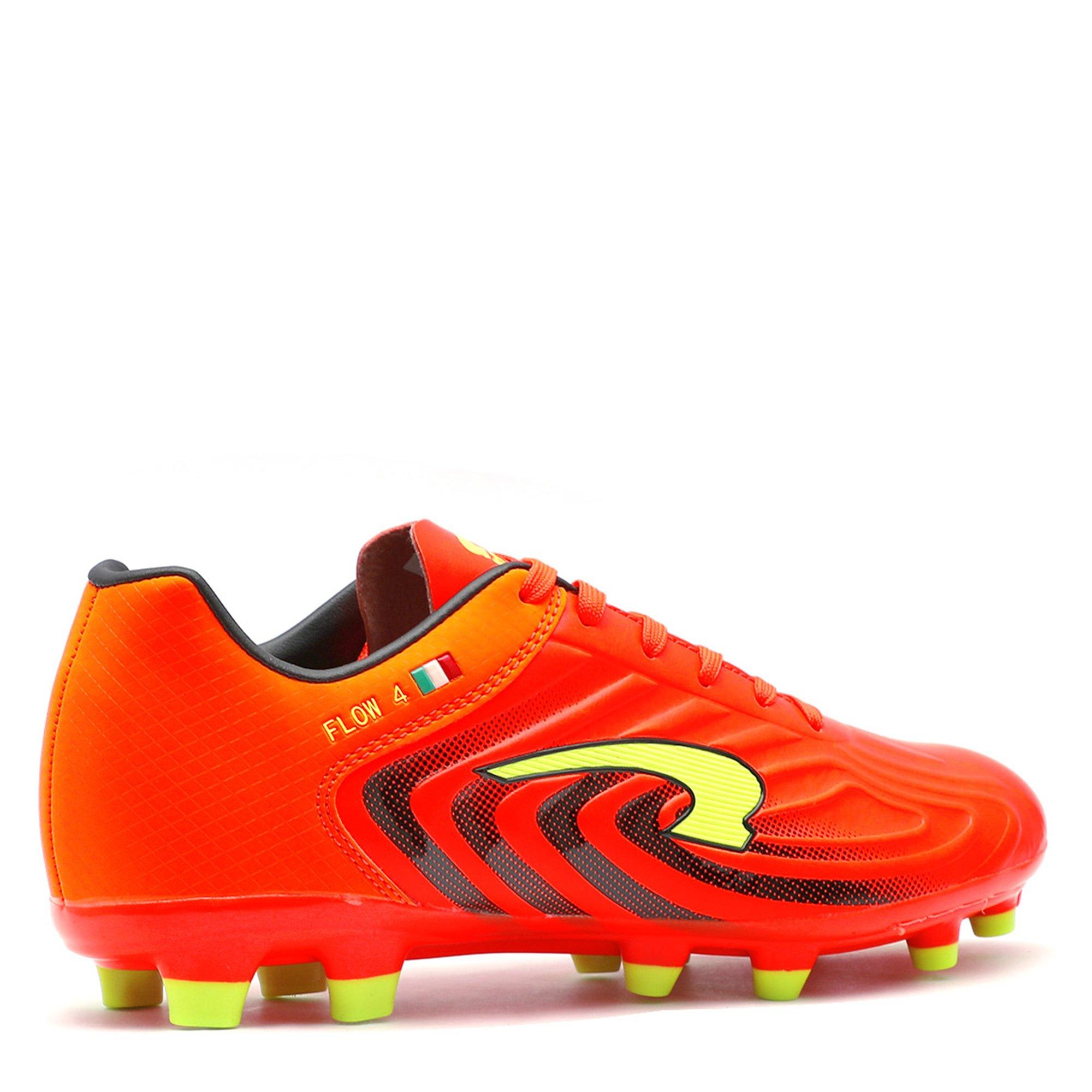 Orange/N.Green - Kronos - Flow 4 Firm Ground Football Boots - 6