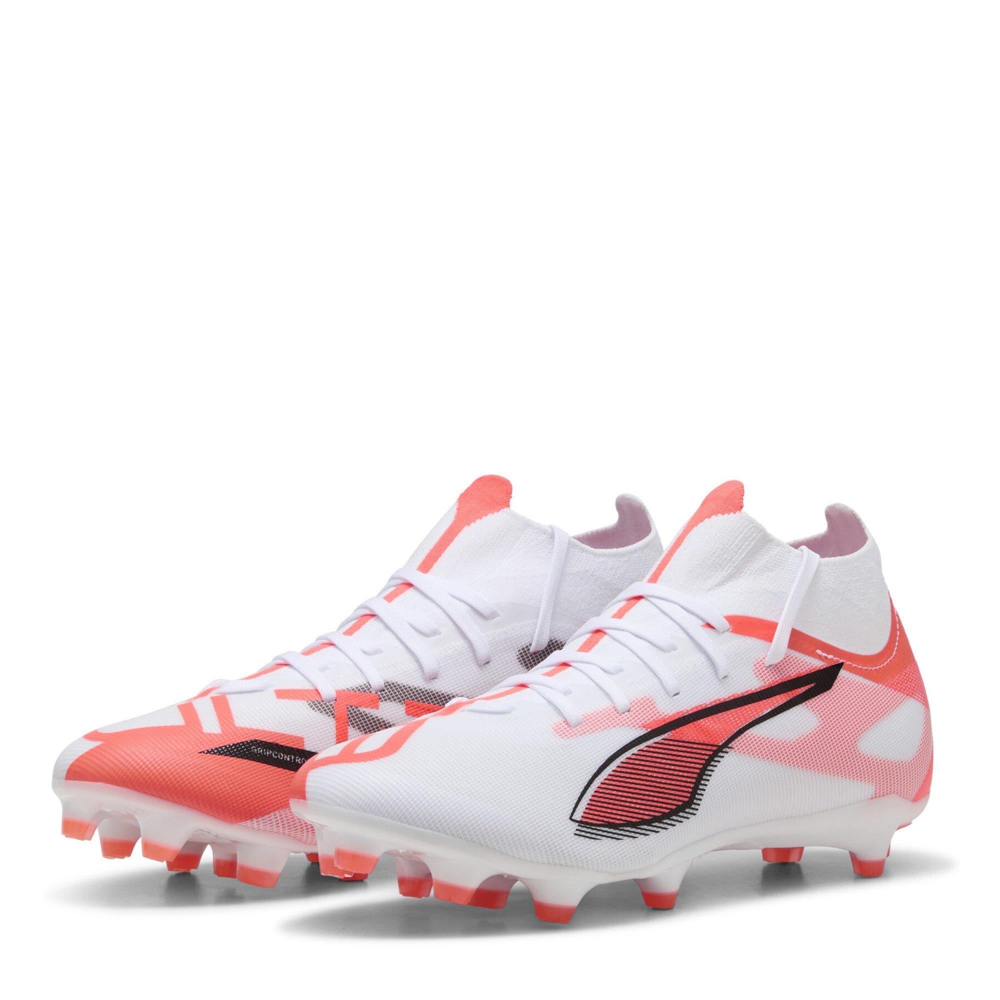 White/Red - Puma - ULTRA 5 MATCH+ Womens Firm Ground Football Boots - 1