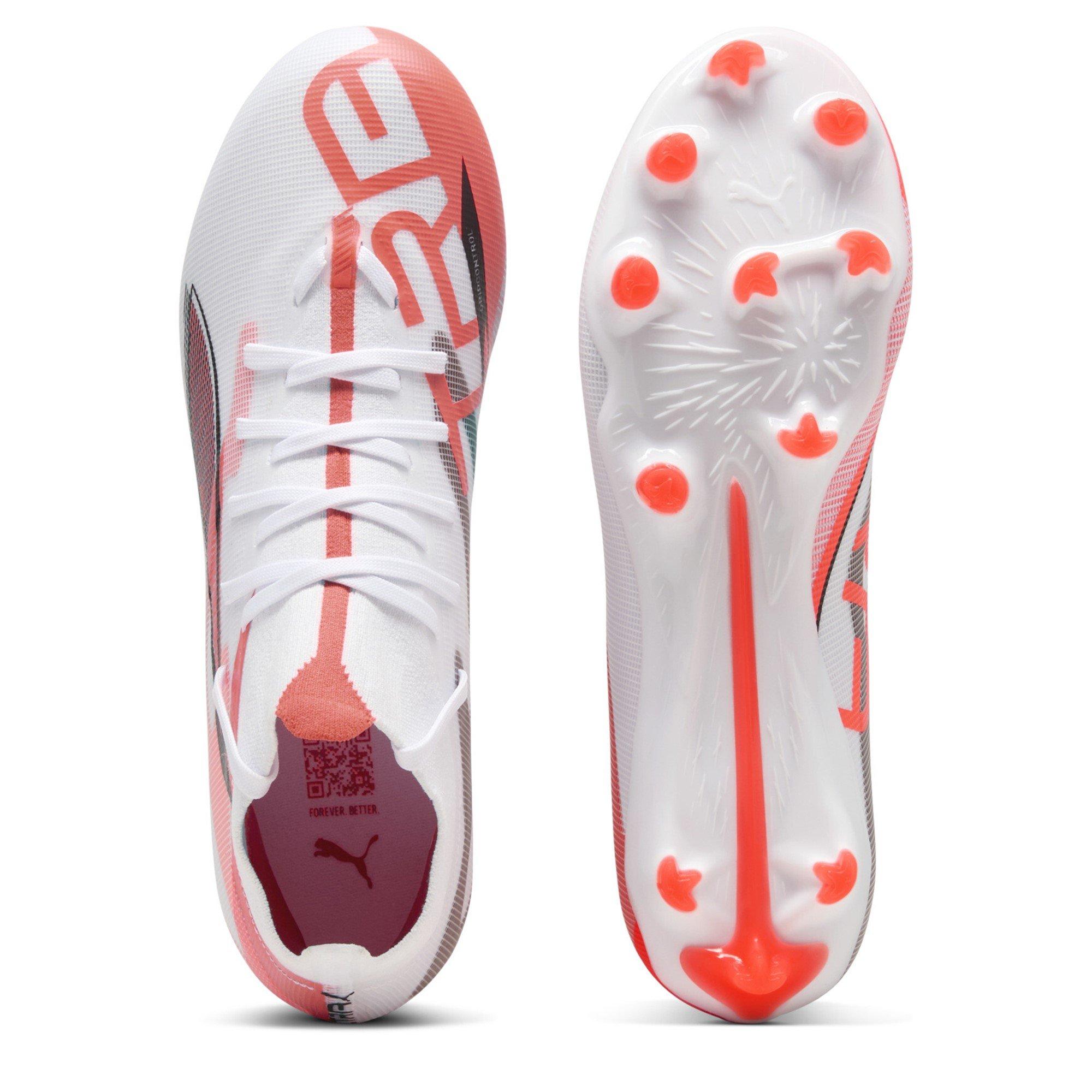 Wit/Rood - Puma - ULTRA 5 MATCH+ Womens Firm Ground Football Boots - 3