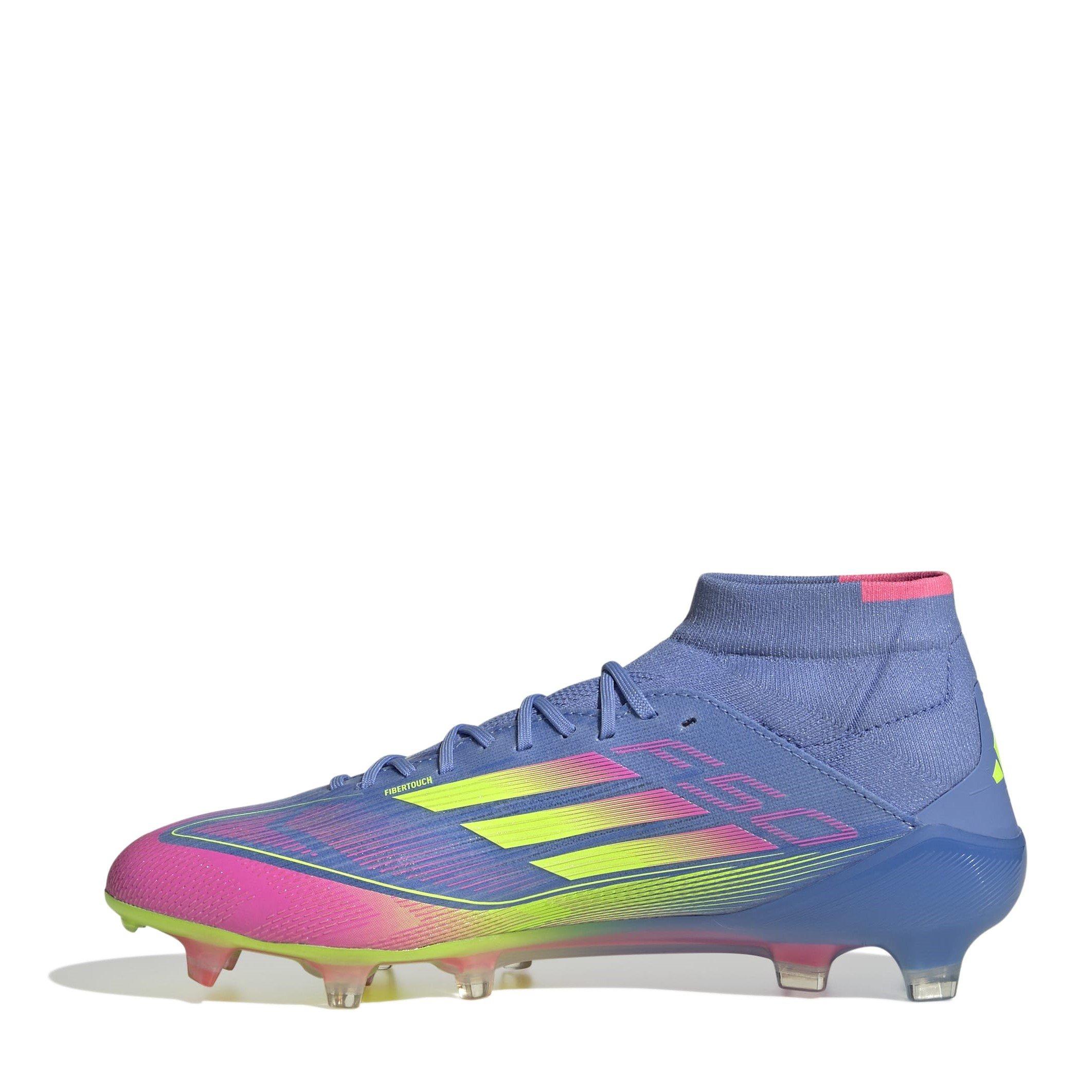 Blauw/Citroen/Roze - adidas - F50 Elite Firm Ground Football Boots Womens - 2