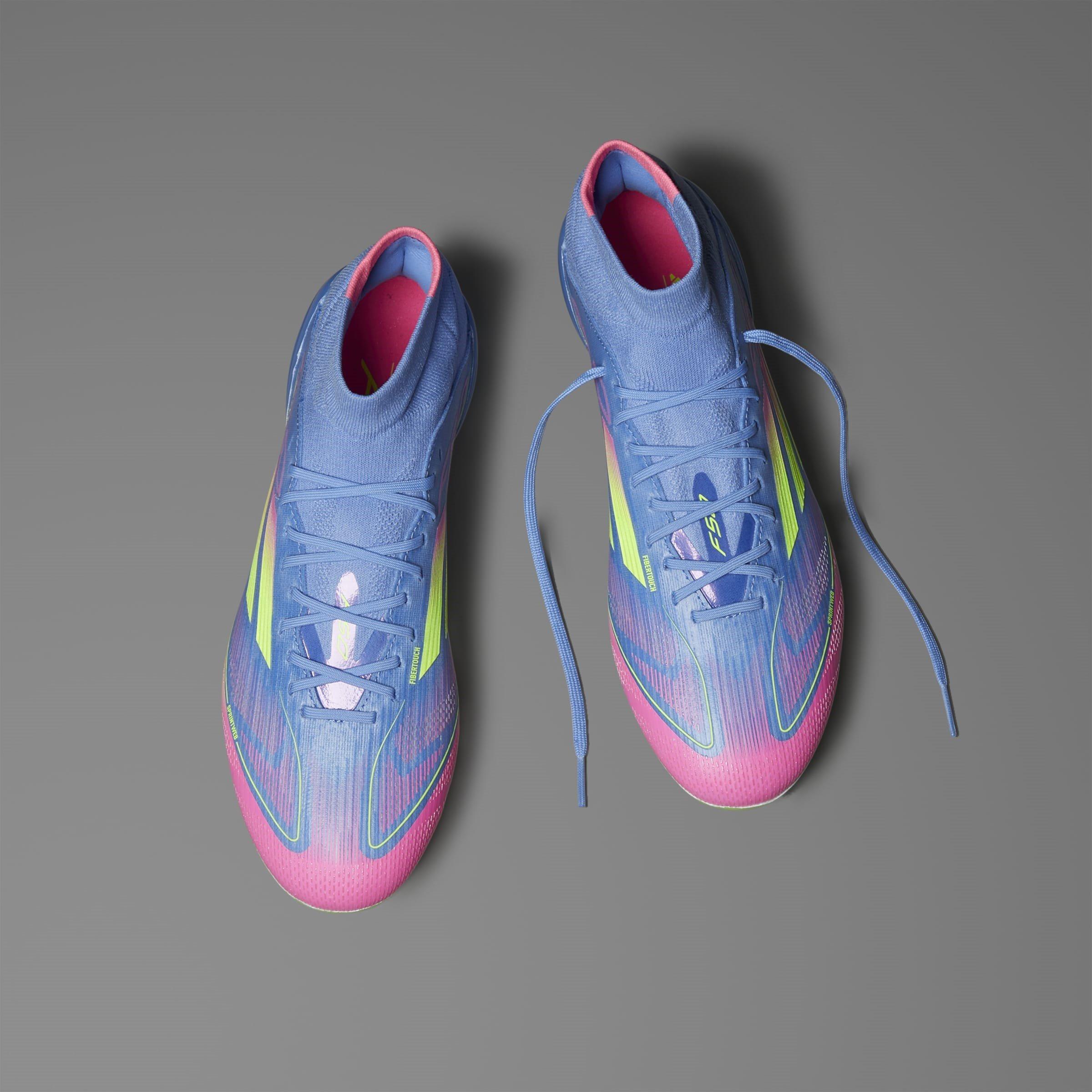 Blauw/Citroen/Roze - adidas - F50 Elite Firm Ground Football Boots Womens - 13