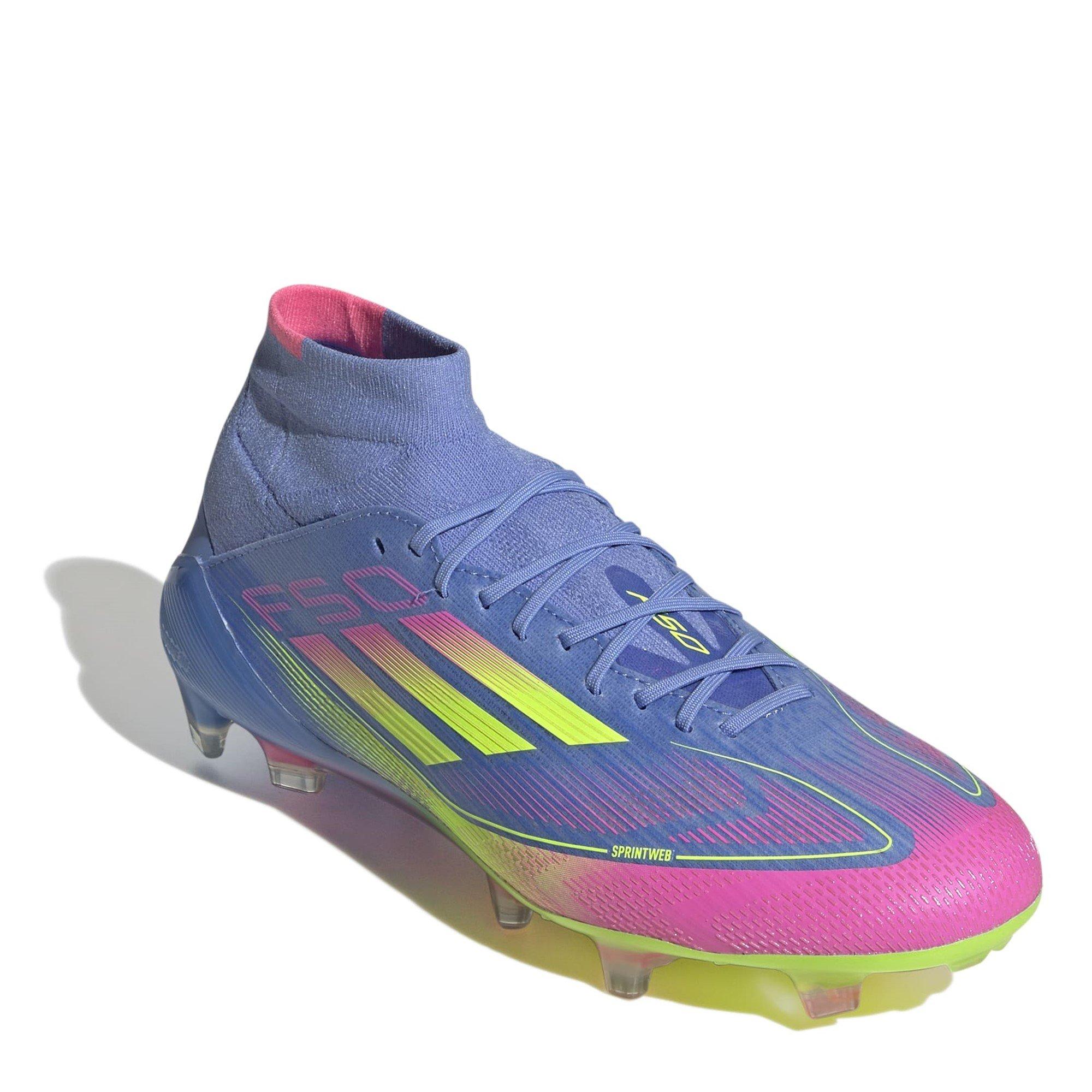 Blauw/Citroen/Roze - adidas - F50 Elite Firm Ground Football Boots Womens - 3