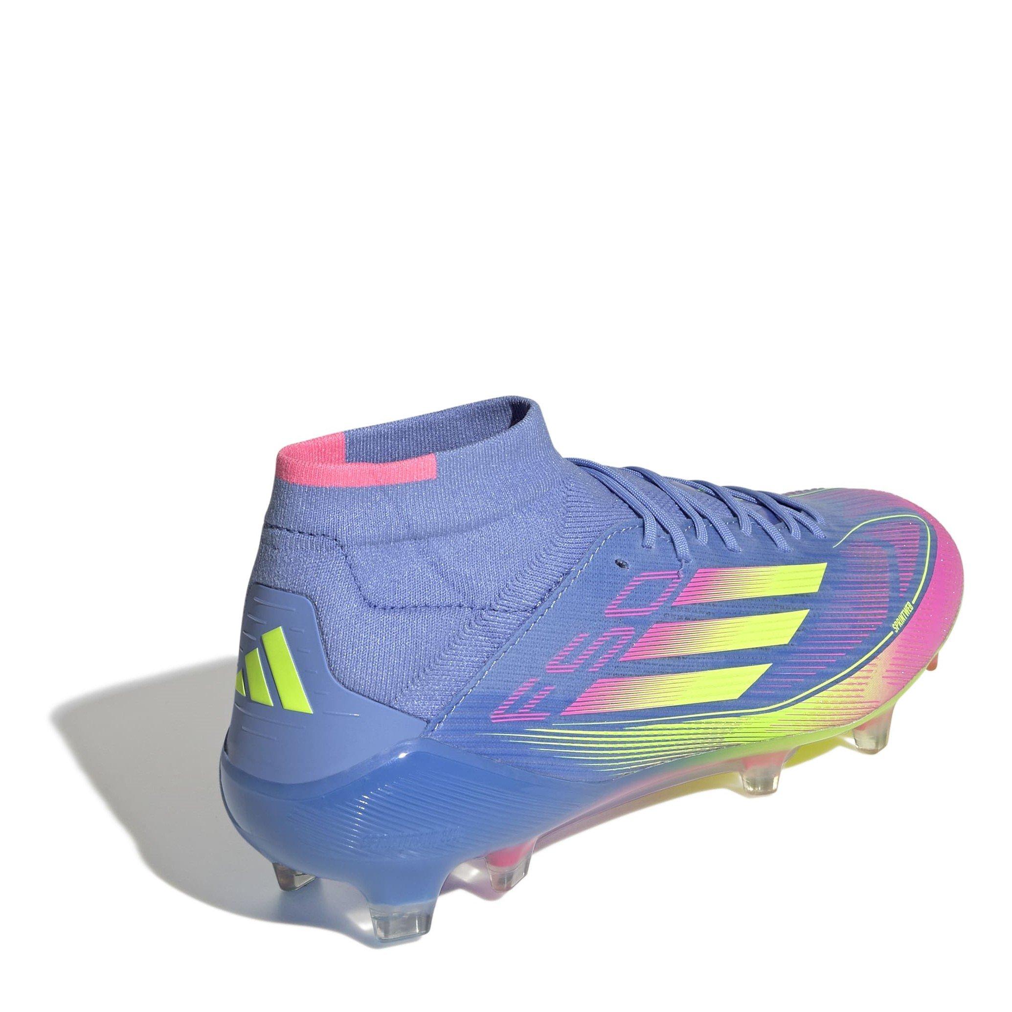 Blauw/Citroen/Roze - adidas - F50 Elite Firm Ground Football Boots Womens - 4