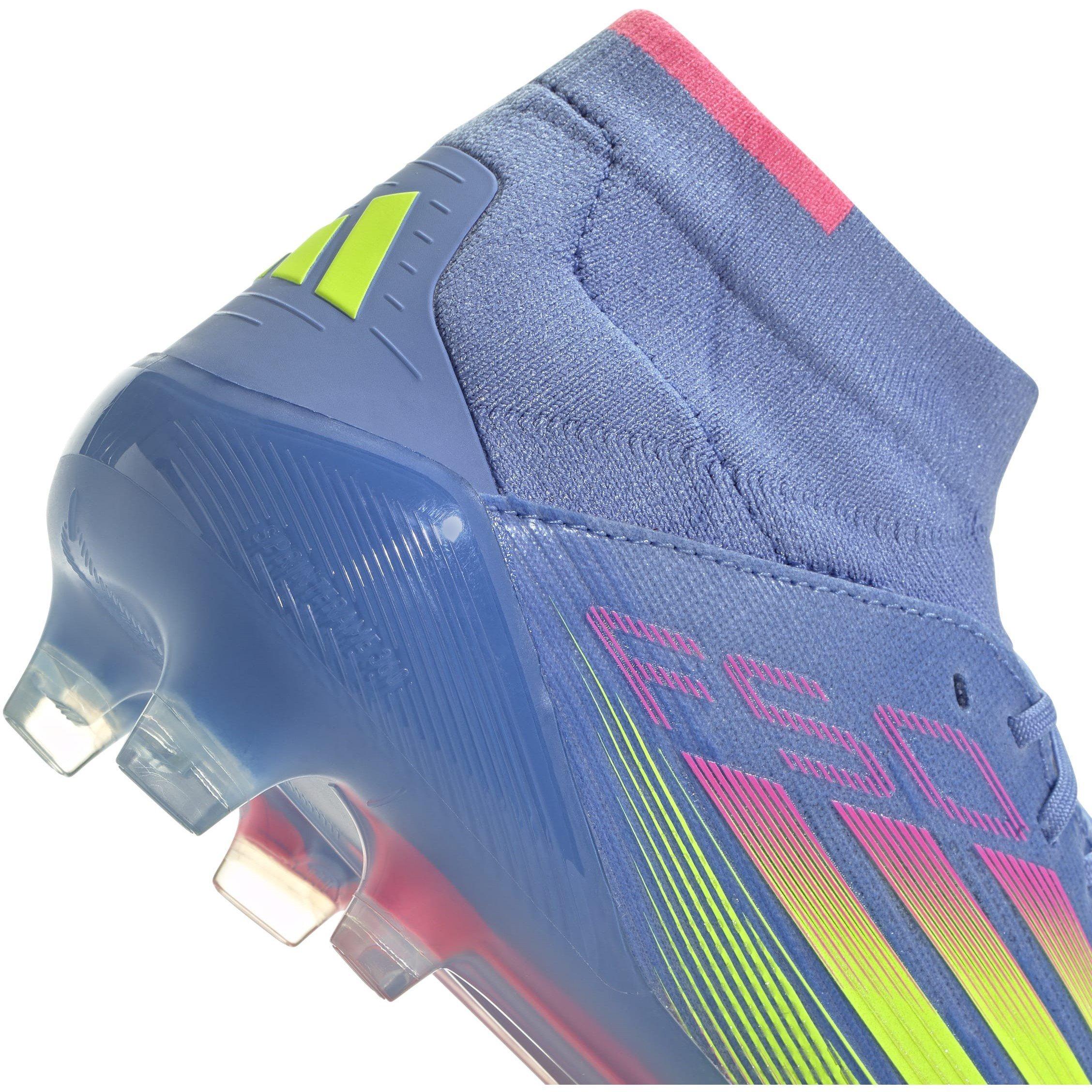 Blauw/Citroen/Roze - adidas - F50 Elite Firm Ground Football Boots Womens - 8