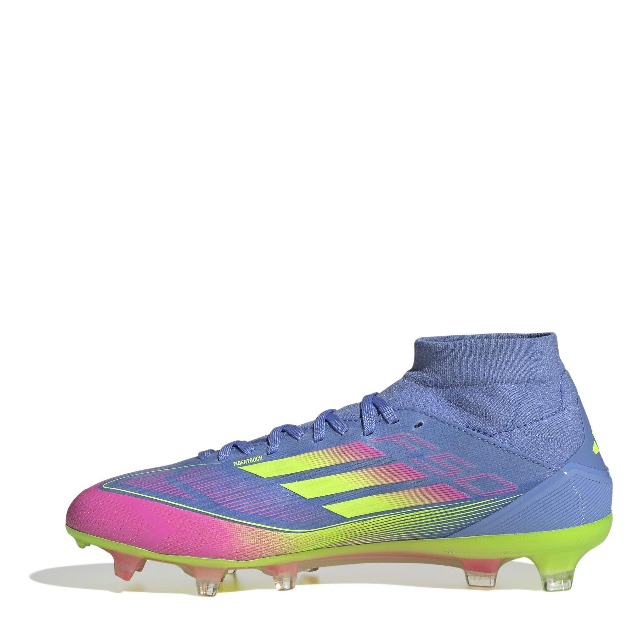 Blue/Lemon/Pink - adidas - F50 Pro Firm Ground Football Boots Womens - 2